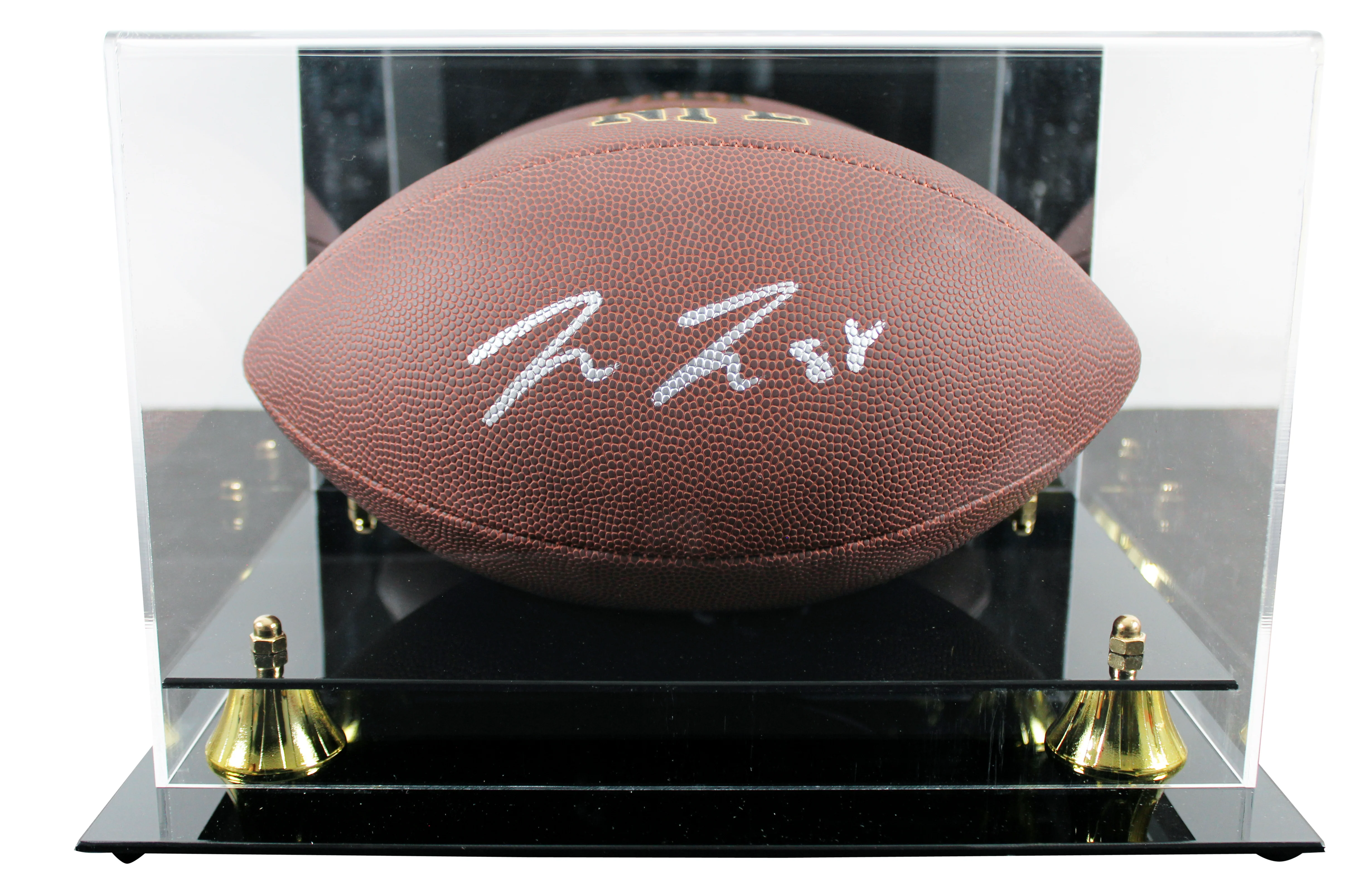 Steelers Pat Freiermuth Signed Wilson Super Grip Football W/ Case BAS Witnessed - Image 2