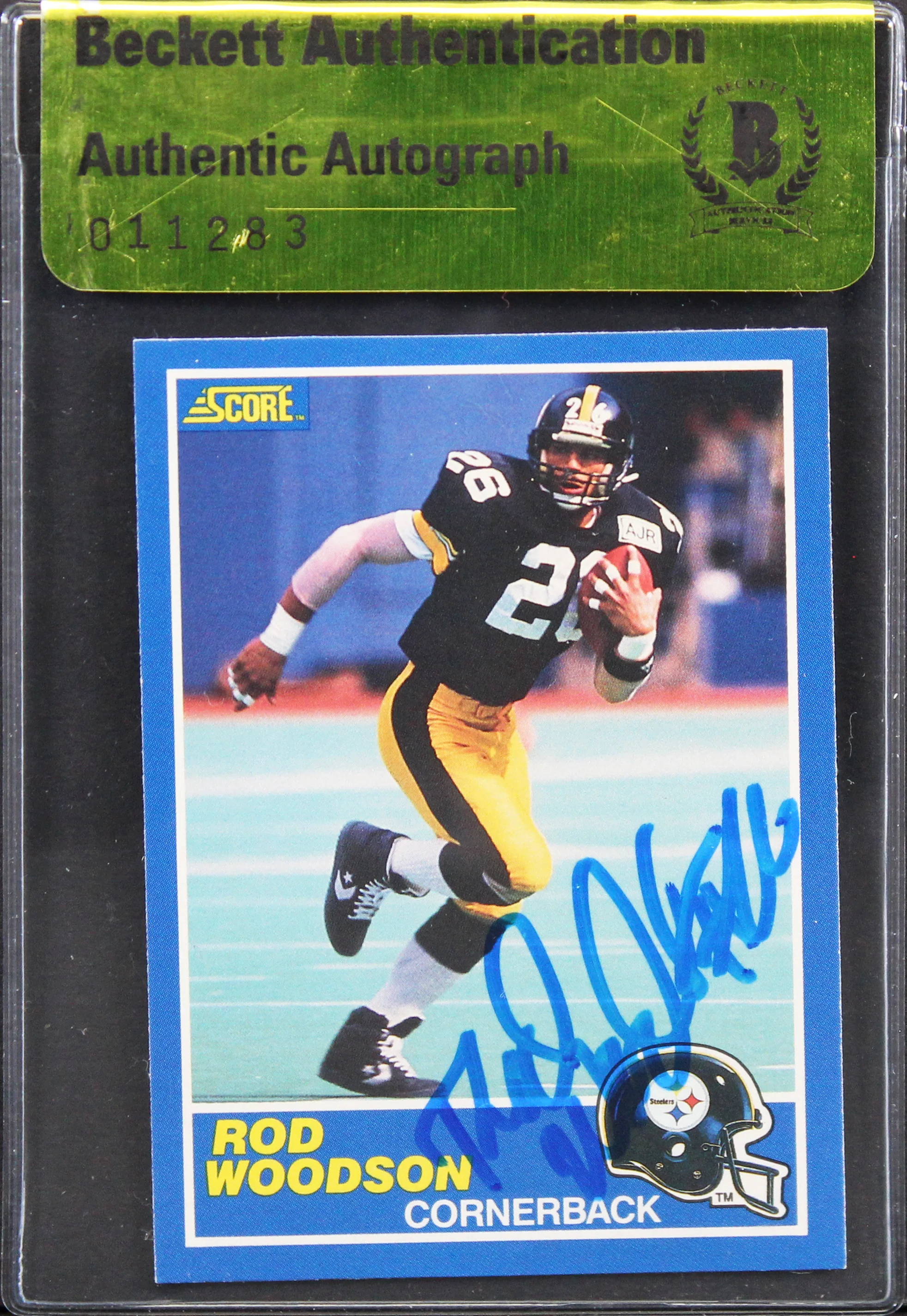 Steelers Rod Woodson Authentic Signed 1989 Score #78 Rookie Card BAS #11283 - Image 2