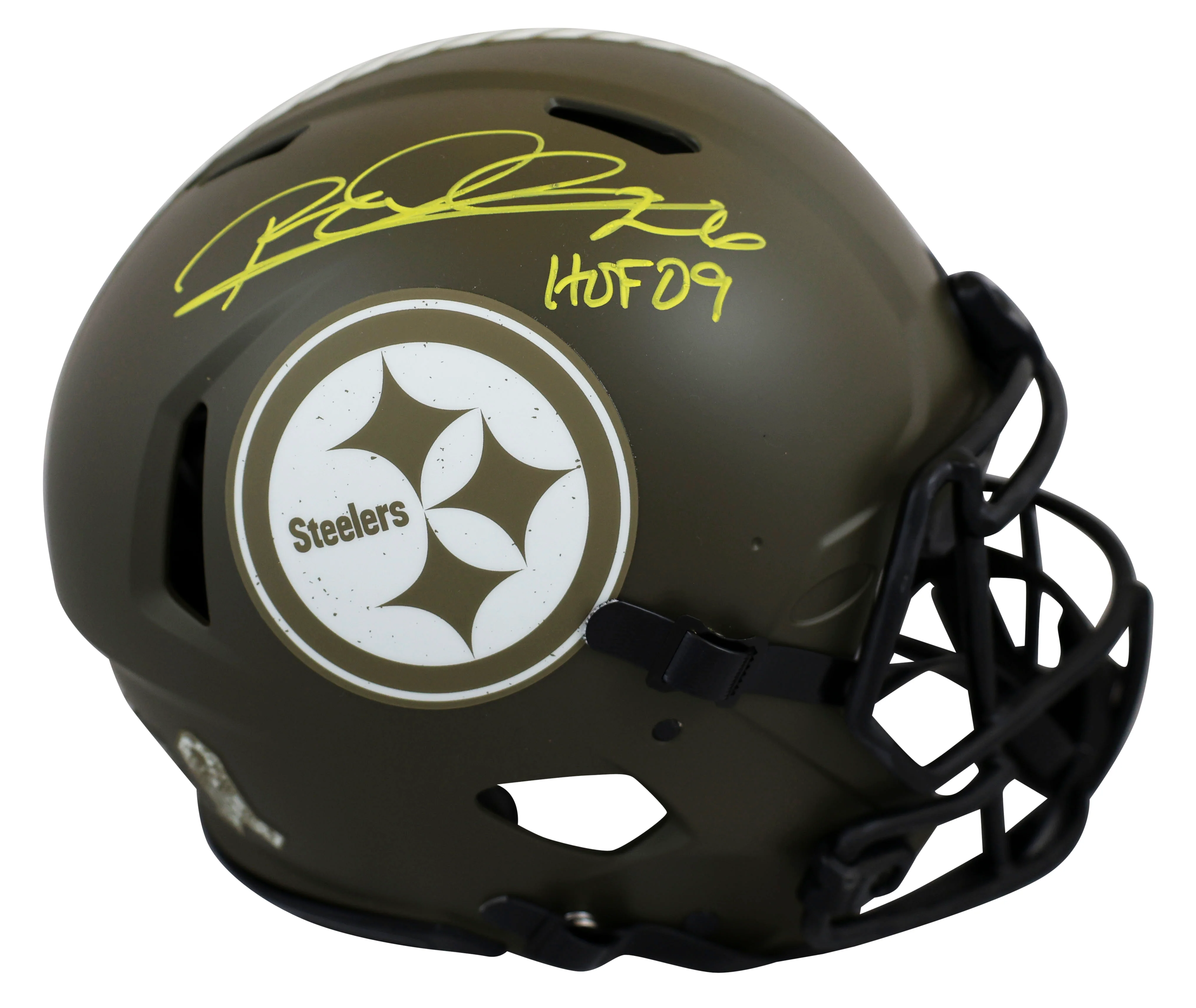 Steelers Rod Woodson "HOF 2009" Signed STS Full Size Speed Proline Helmet BAS W - Image 2