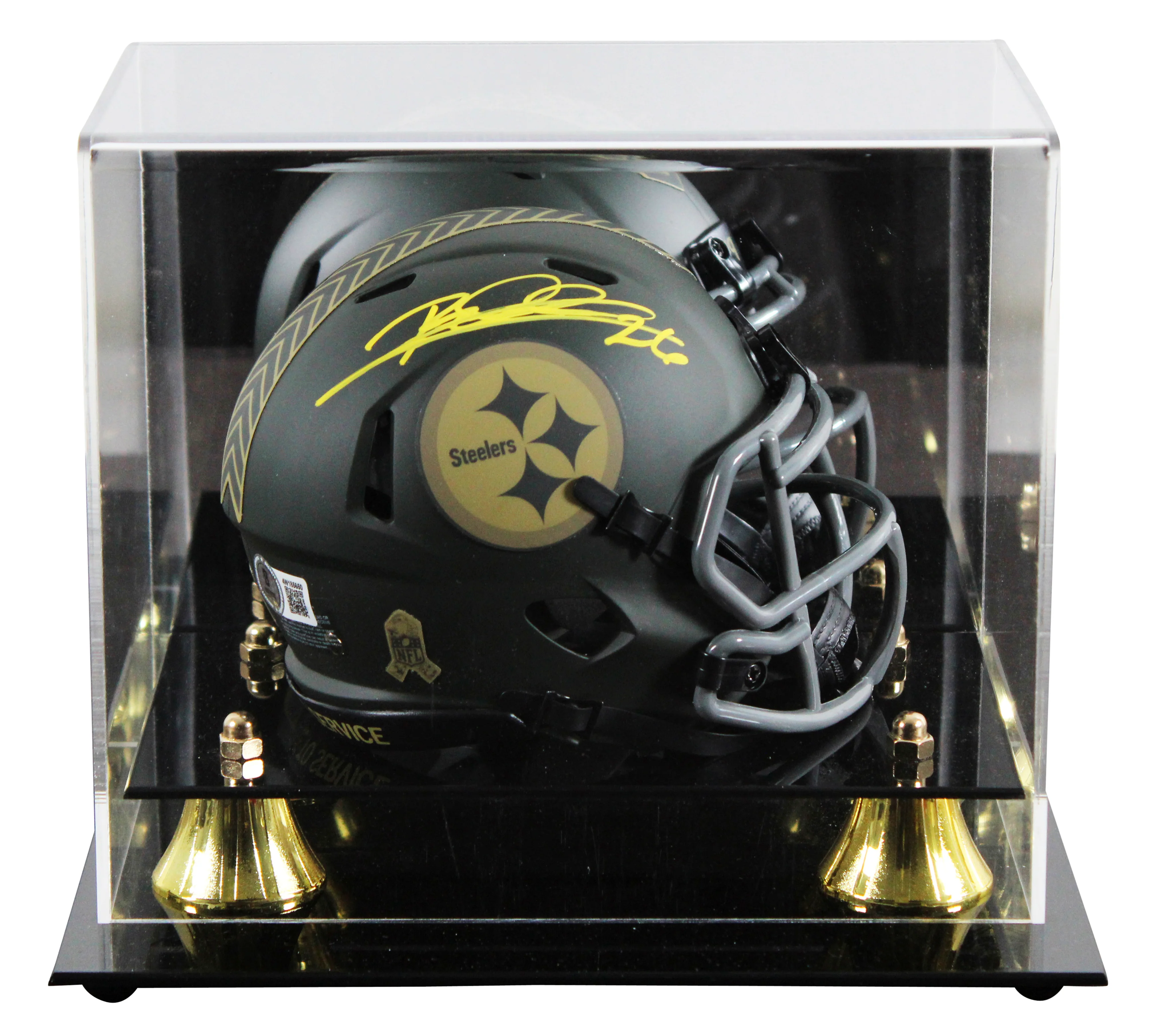 Steelers Rod Woodson Signed STS IV Speed Mini Helmet W/ Case BAS Witnessed - Image 2
