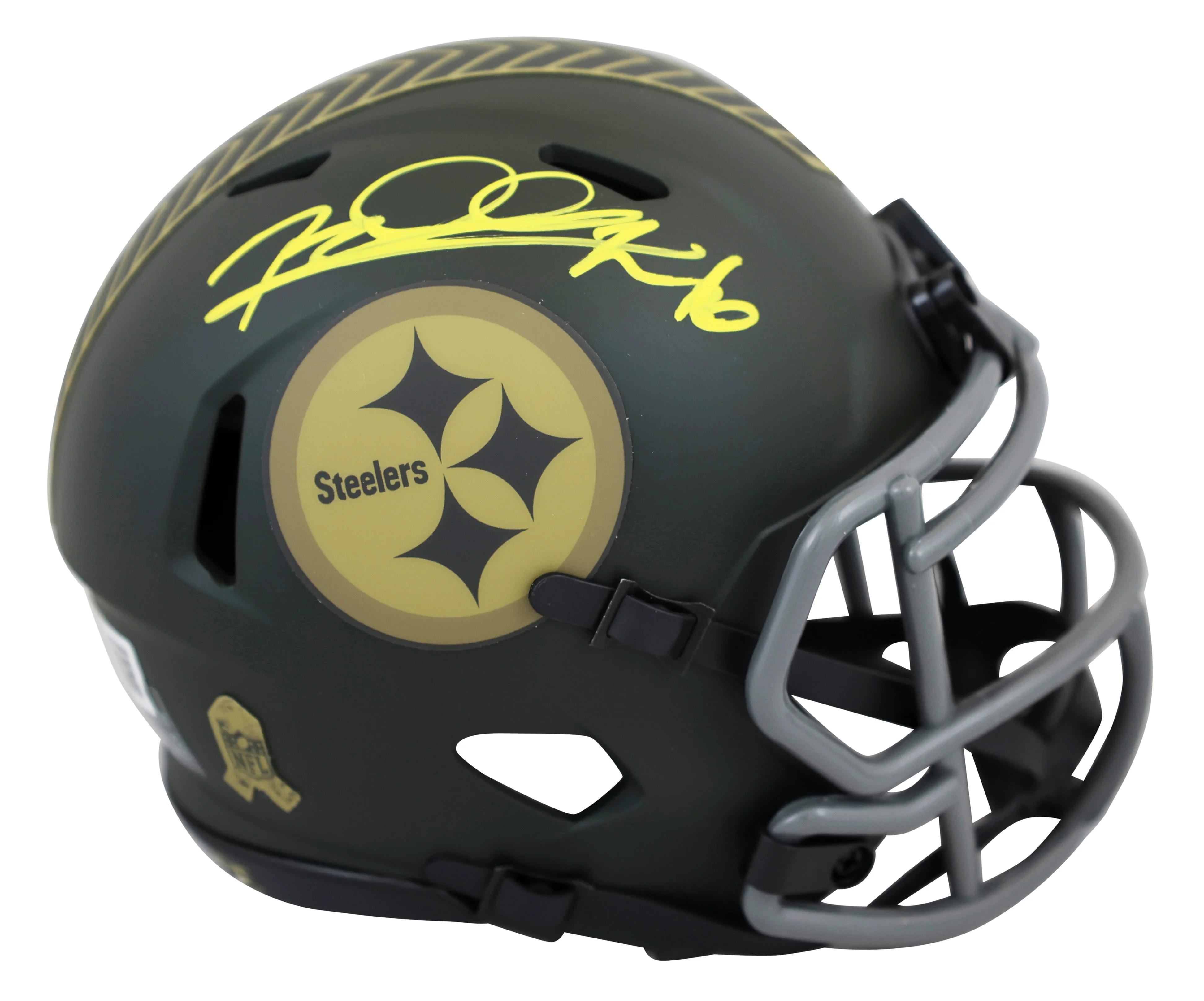 Steelers Rod Woodson Signed STS IV Speed Mini Helmet W/ Case BAS Witnessed - Image 3