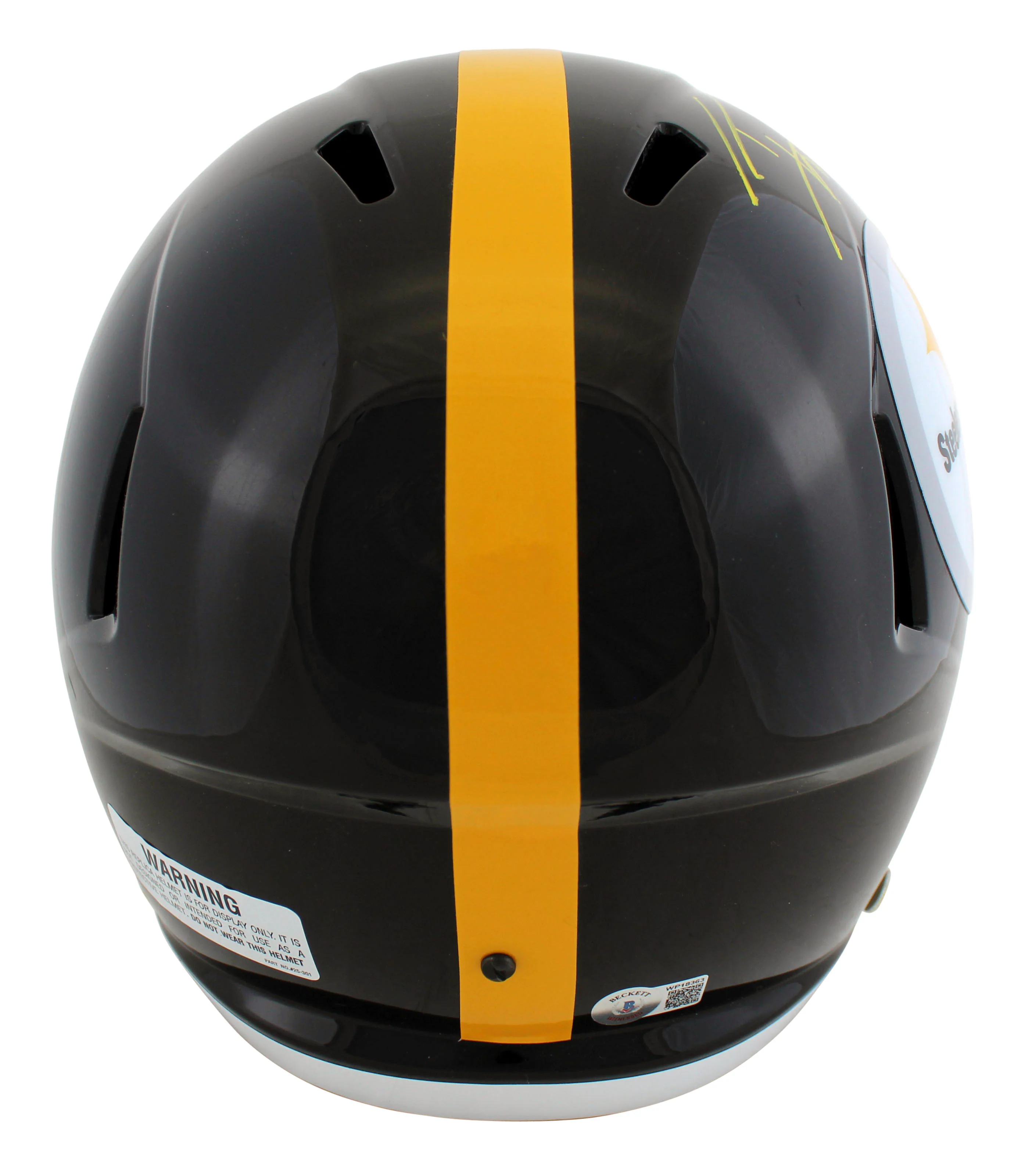 Steelers T.J. Watt Authentic Signed Full Size Speed Rep Helmet JSA Witness - Image 3