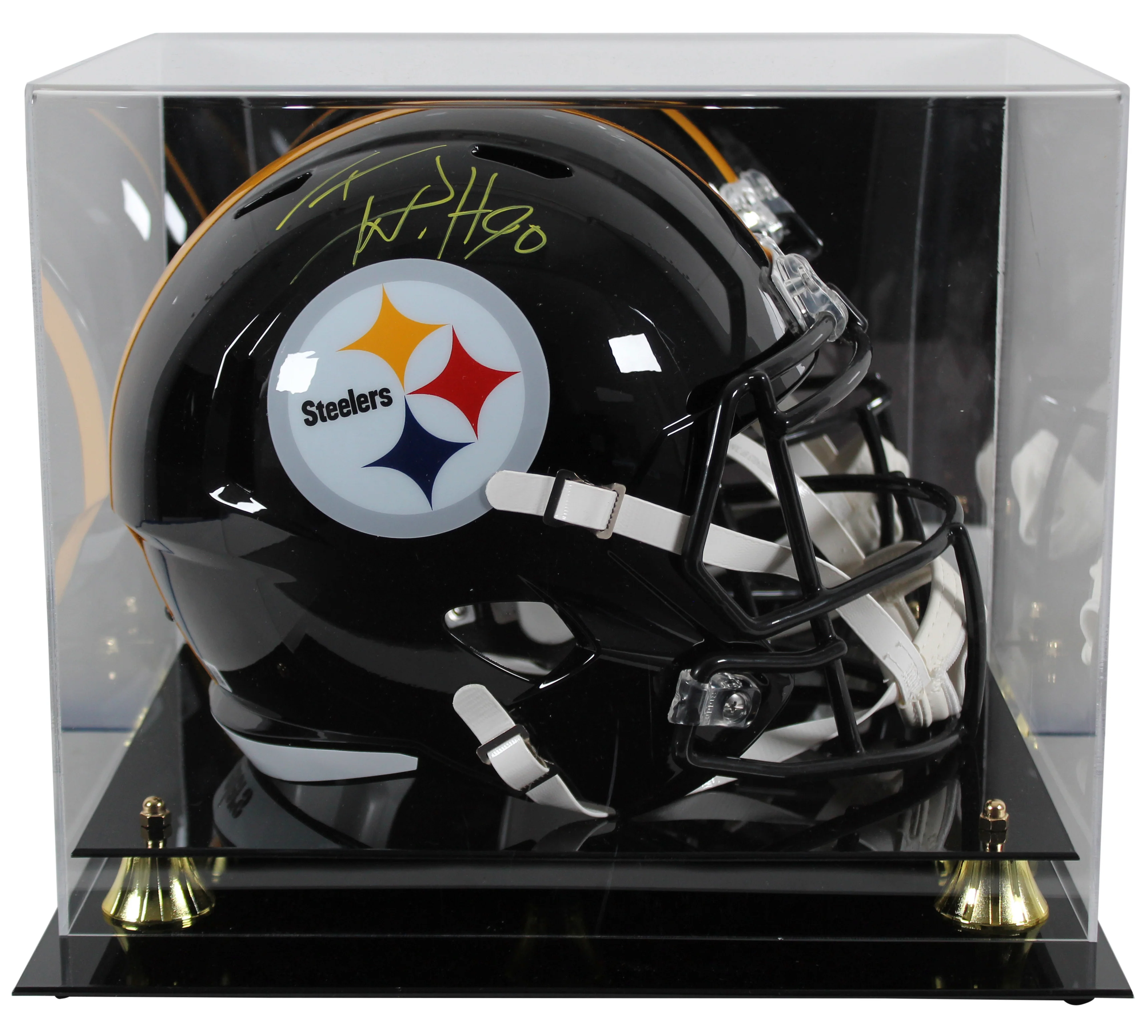 Steelers T.J. Watt Authentic Signed Full Size Speed Rep Helmet W/ Case JSA Wit
