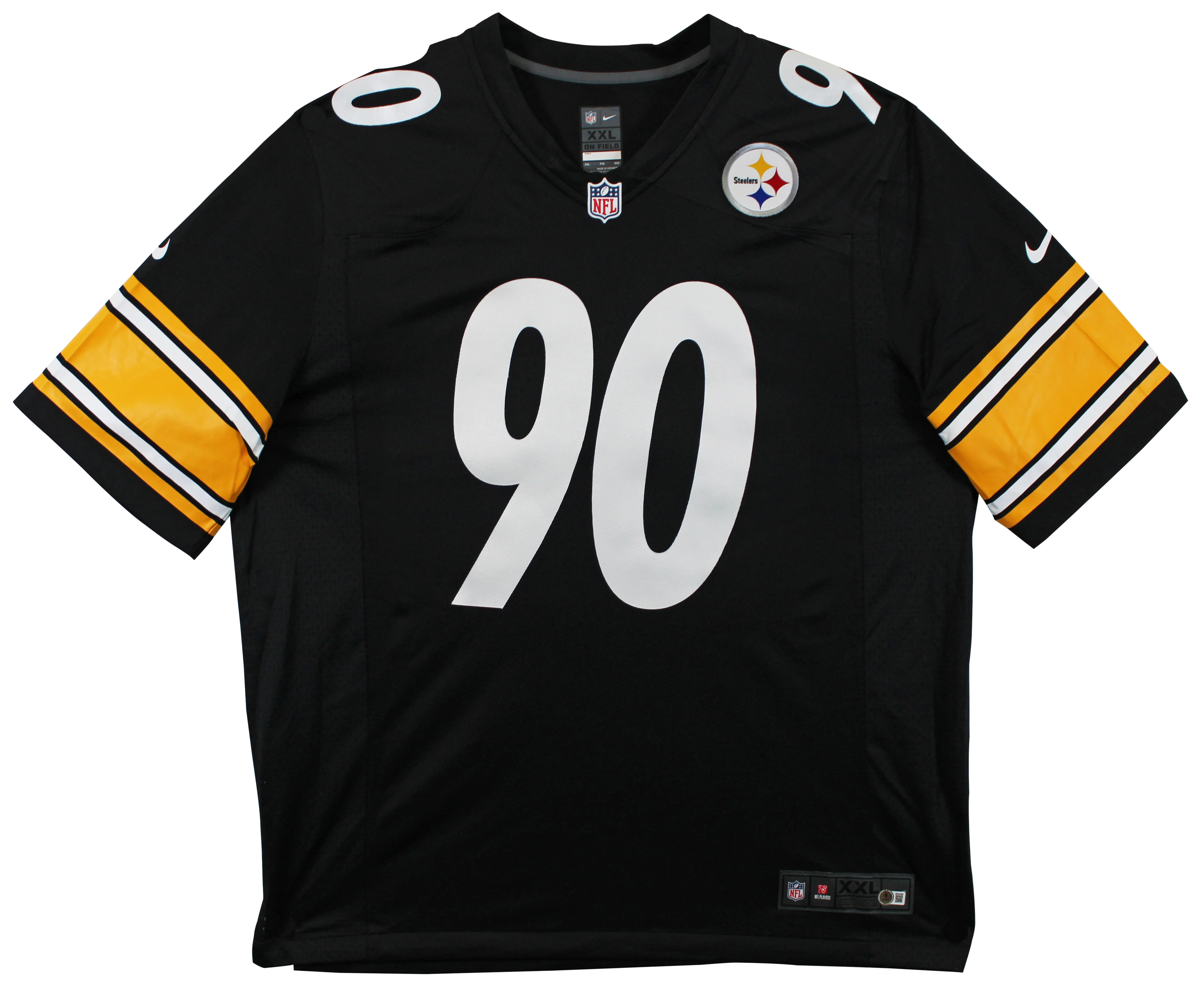 Steelers T.J. Watt Signed Black Nike Limited Jersey w/ Silver Sig BAS Witnessed - Image 3