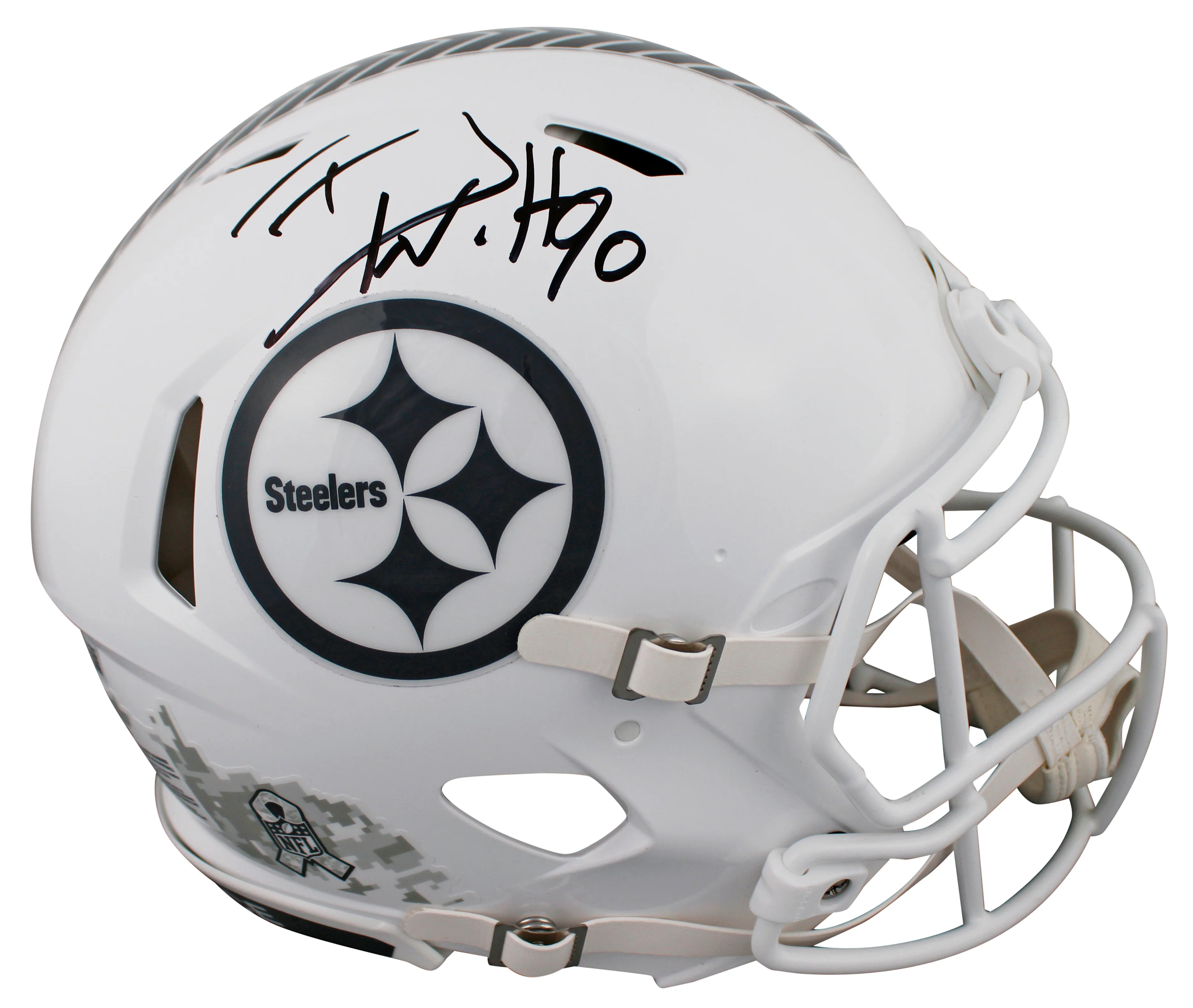 Steelers T.J. Watt Signed STS III Full Size Speed Proline Helmet W/ Case BAS Wit - Image 3