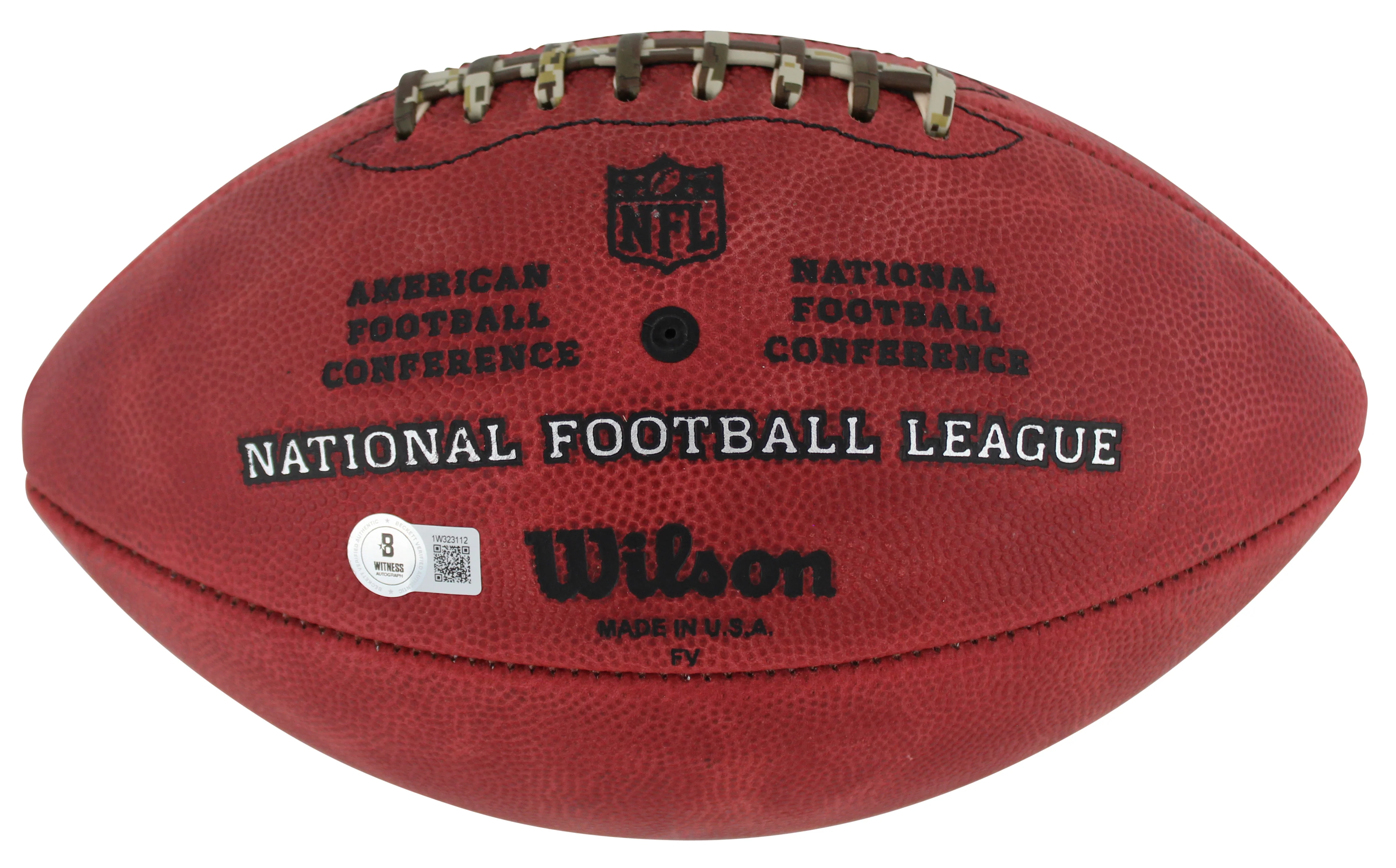 Steelers T.J. Watt Signed "The Duke" Team Showcase Nfl Football BAS Witnessed - Image 3
