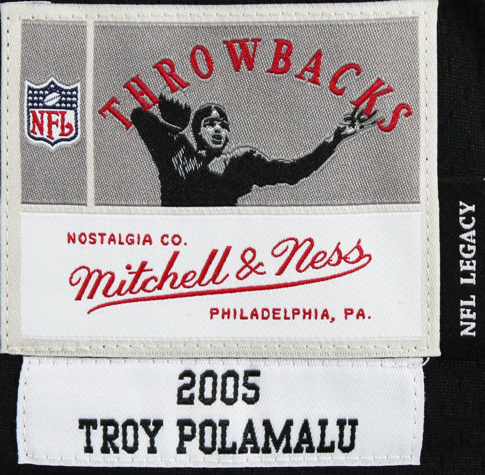 Steelers Troy Polamalu Authentic Signed Black Mitchell & Ness Jersey BAS Witness - Image 6