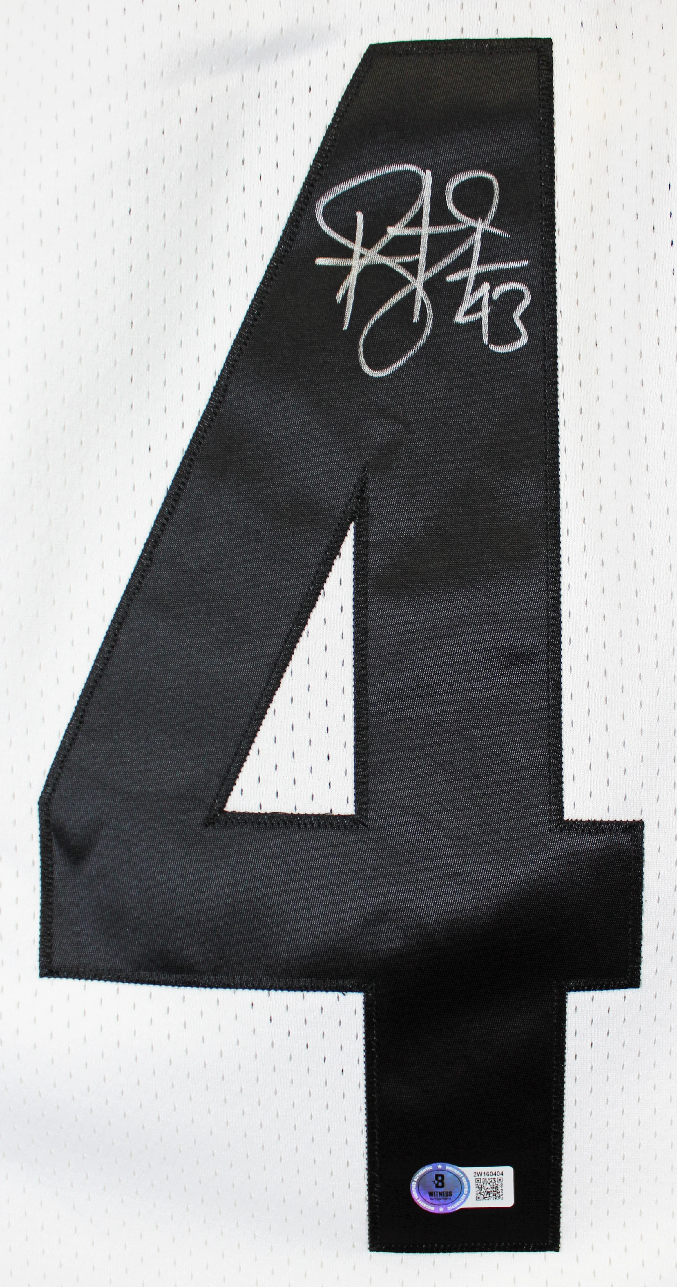 Steelers Troy Polamalu Authentic Signed White Mitchell & Ness Jersey BAS Witness - Image 3