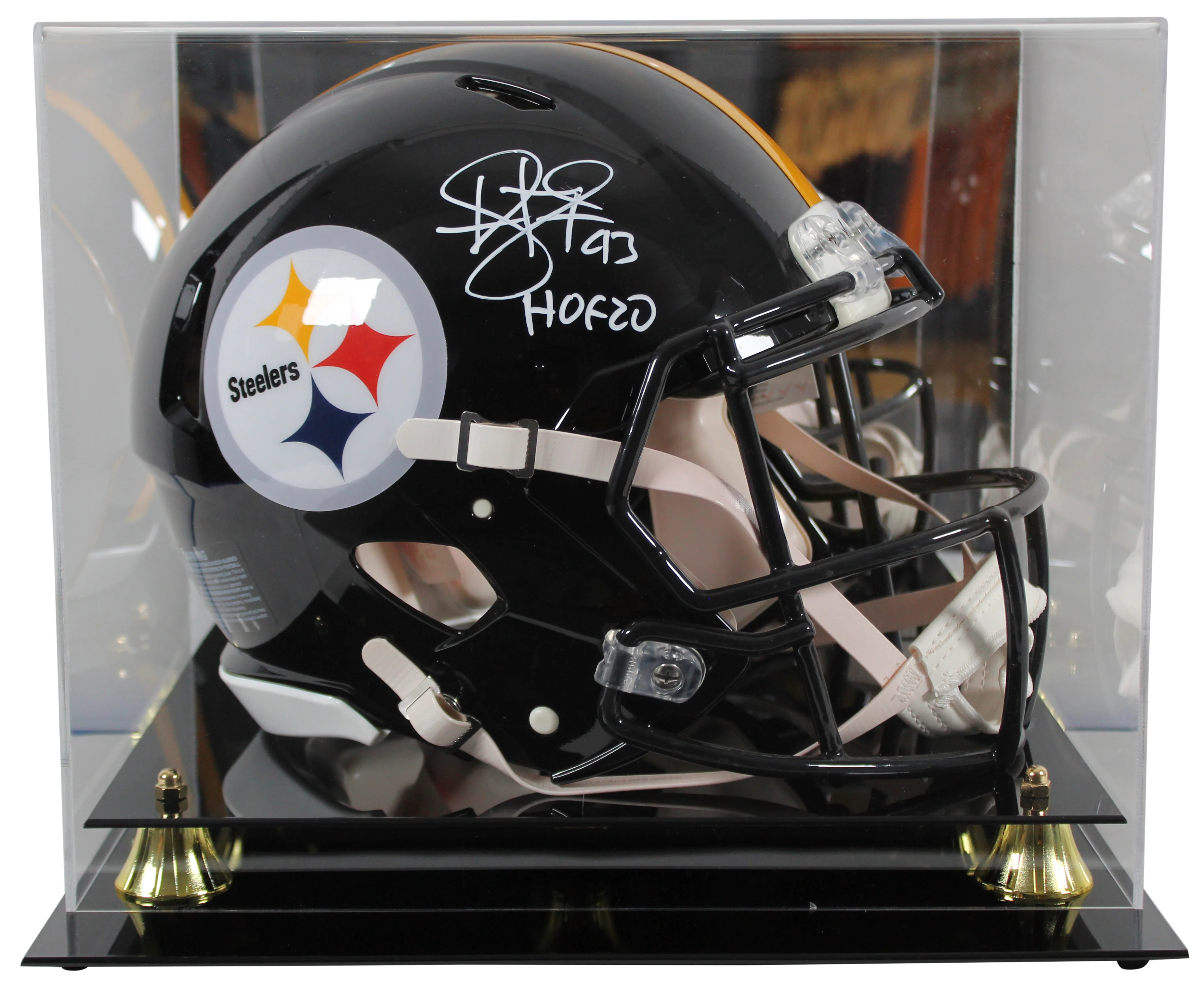 Steelers Troy Polamalu "HOF 20" Signed F/S Speed Proline Helmet w/ Case BAS Wit - Image 2