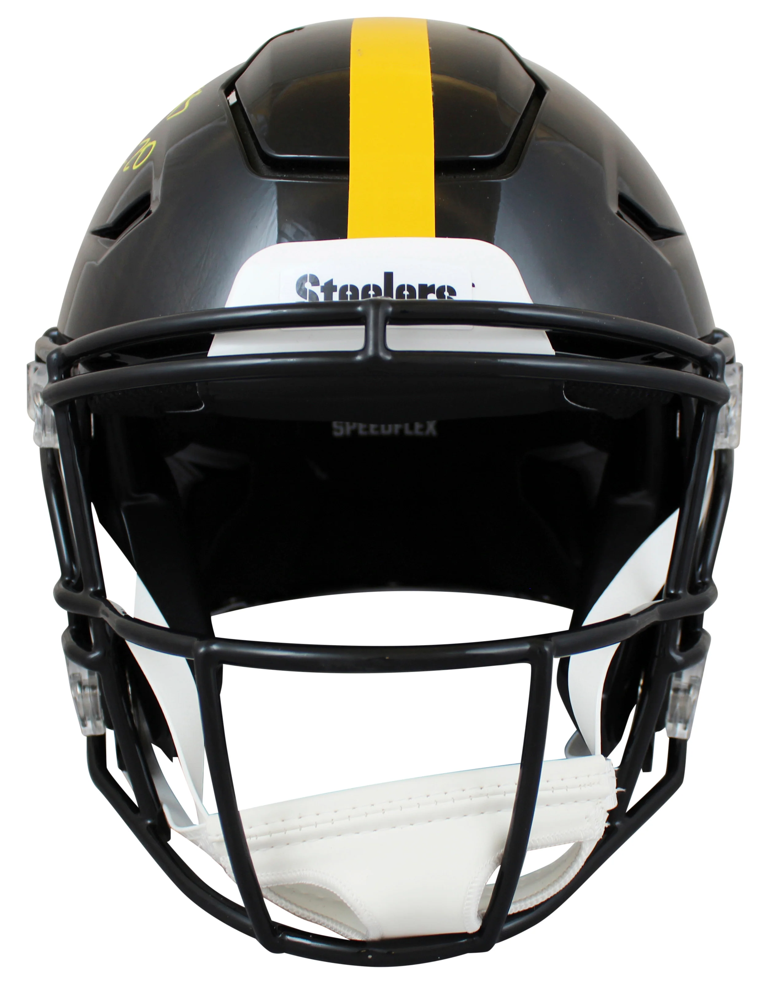 Steelers Troy Polamalu "HOF 20" Signed Speed Flex Full Size Helmet BAS Witnessed - Image 3