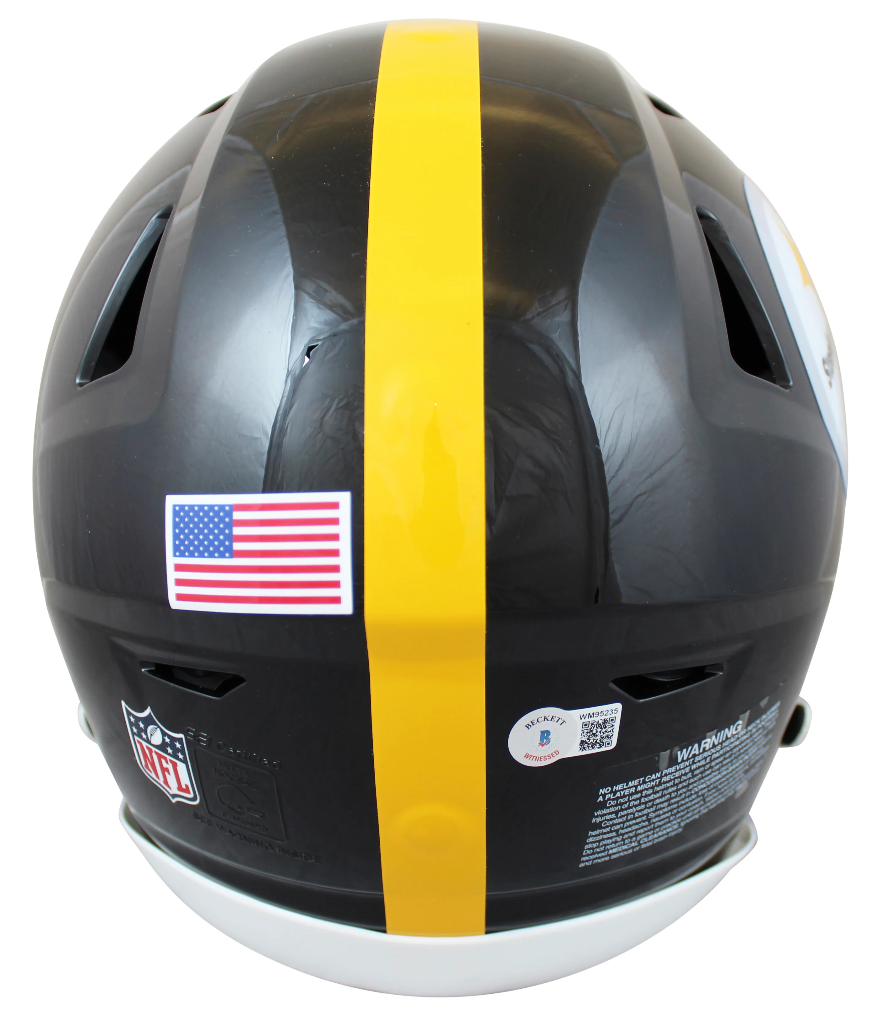 Steelers Troy Polamalu "HOF 20" Signed Speed Flex Full Size Helmet BAS Witnessed - Image 4