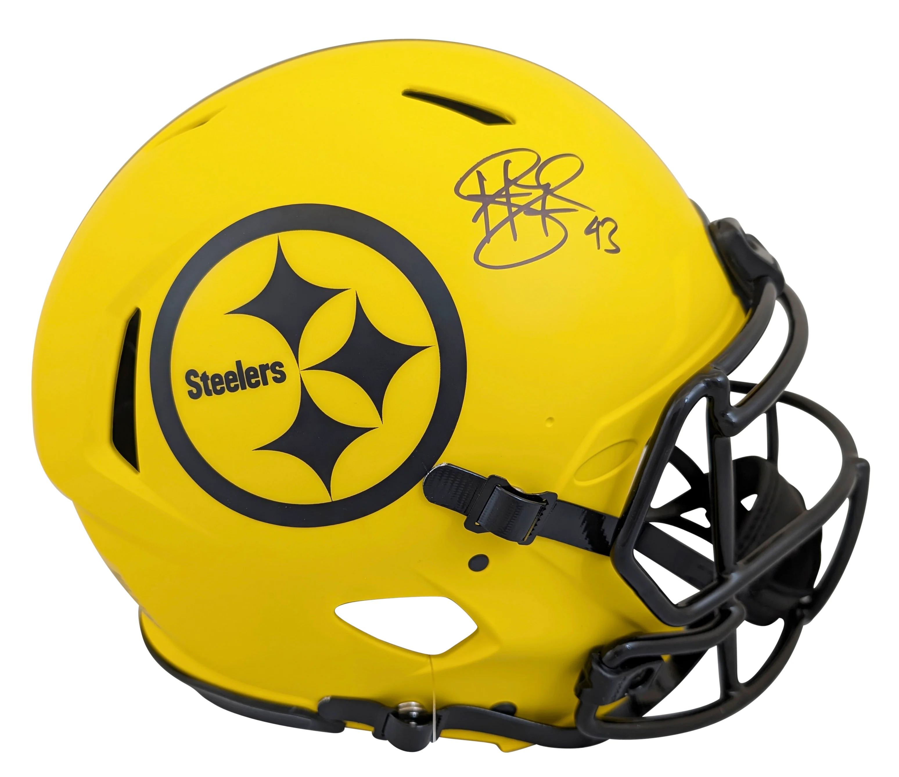 Steelers Troy Polamalu Signed Rave Full Size Speed Proline Helmet BAS Witnessed - Image 2