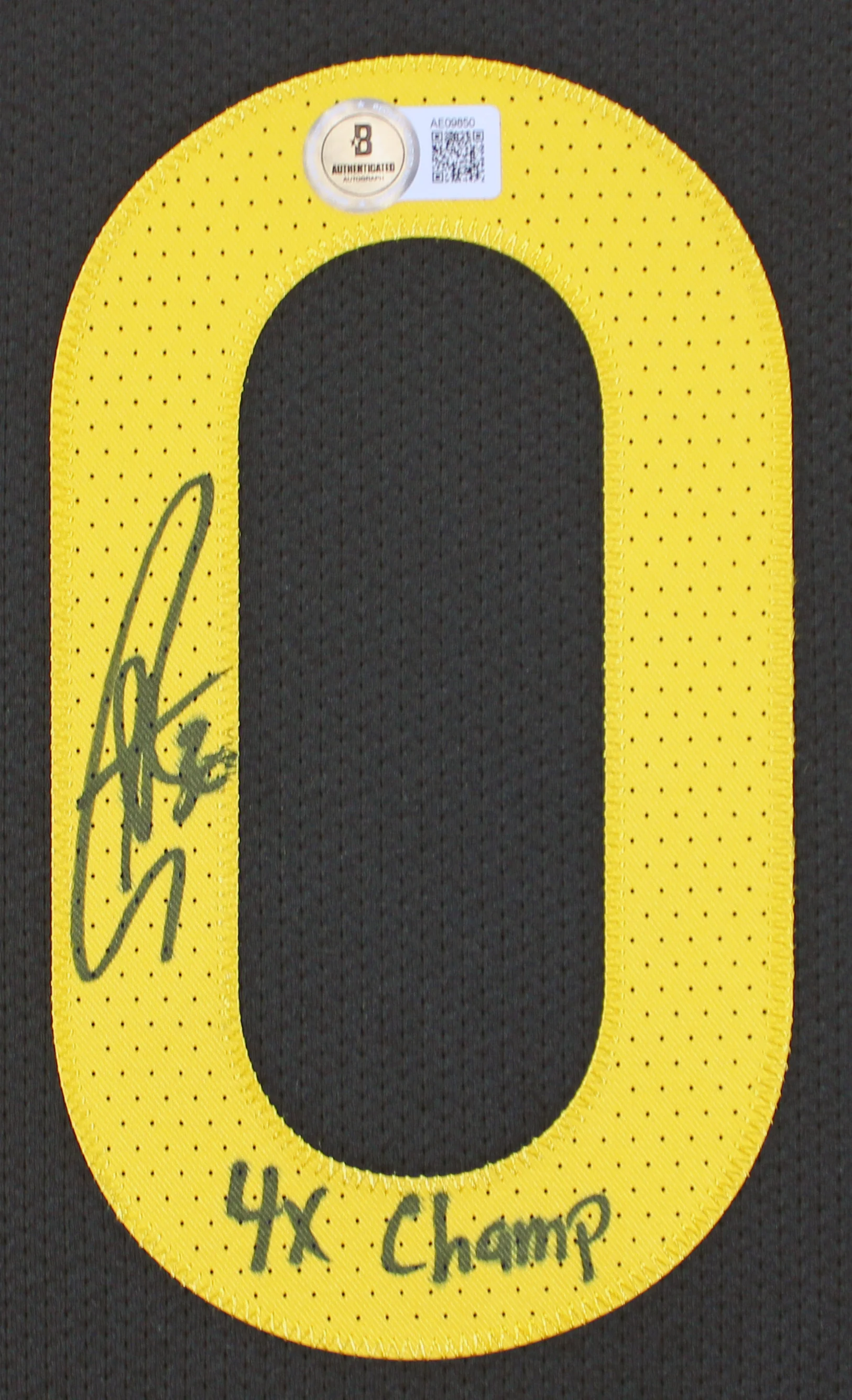 Stephen Curry "4x Champ" Signed Black Nike Rose CE Authentic Framed Jersey BAS - Image 3