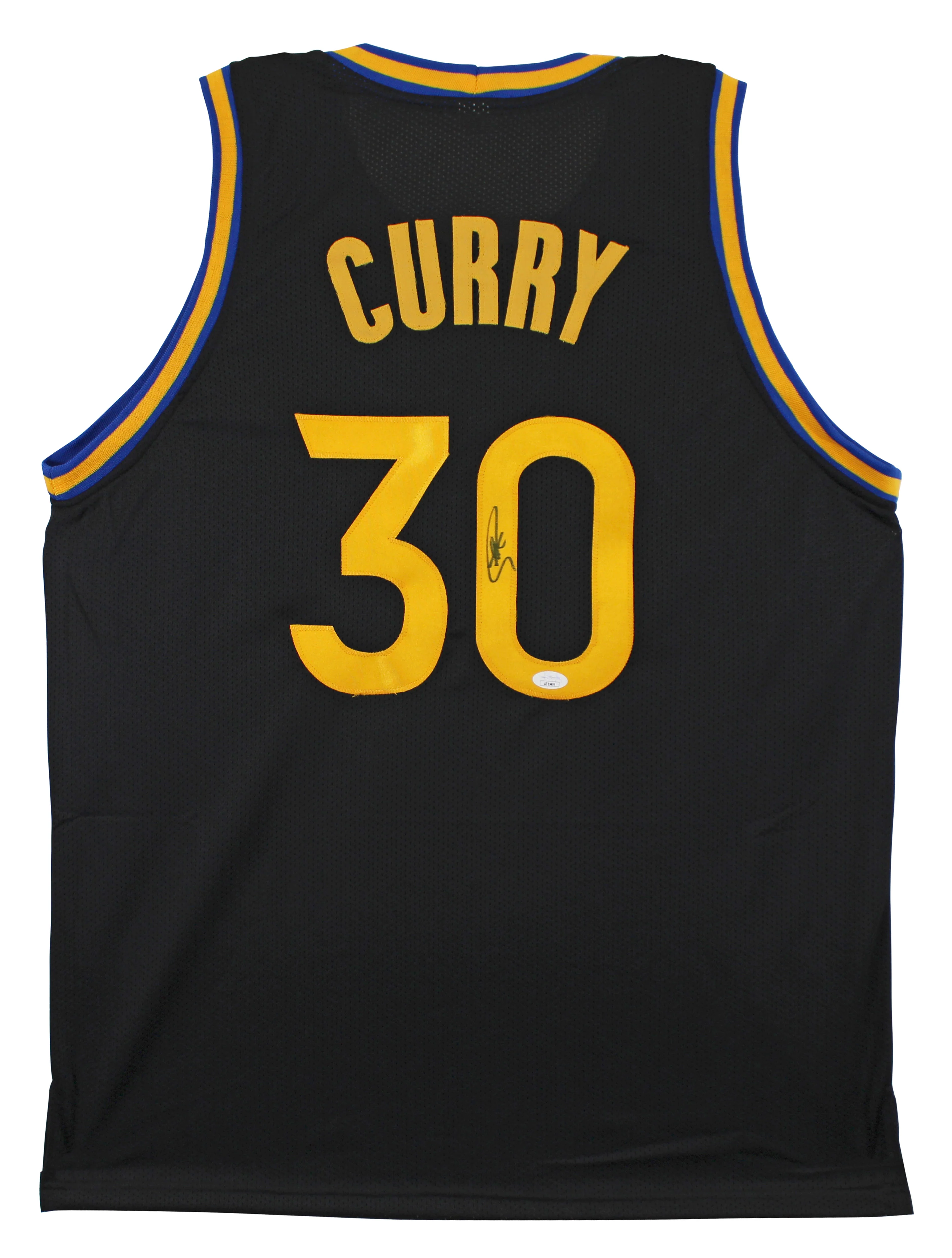 Stephen Curry Authentic Signed Black Pro Style Jersey Autographed JSA - Image 2
