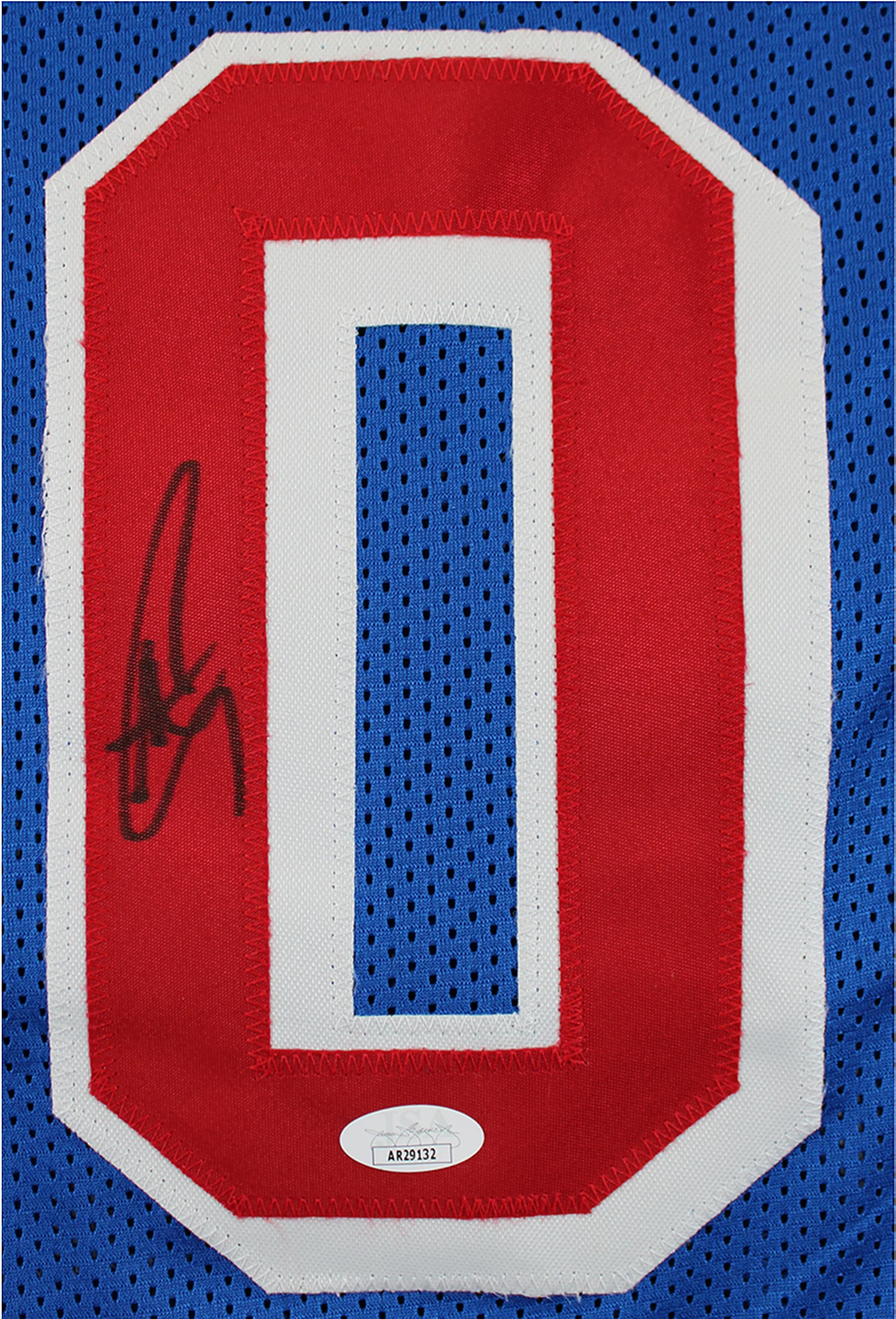 Stephen Curry Authentic Signed Blue Pro Style Jersey w/ Red #'s Autographed JSA - Image 3