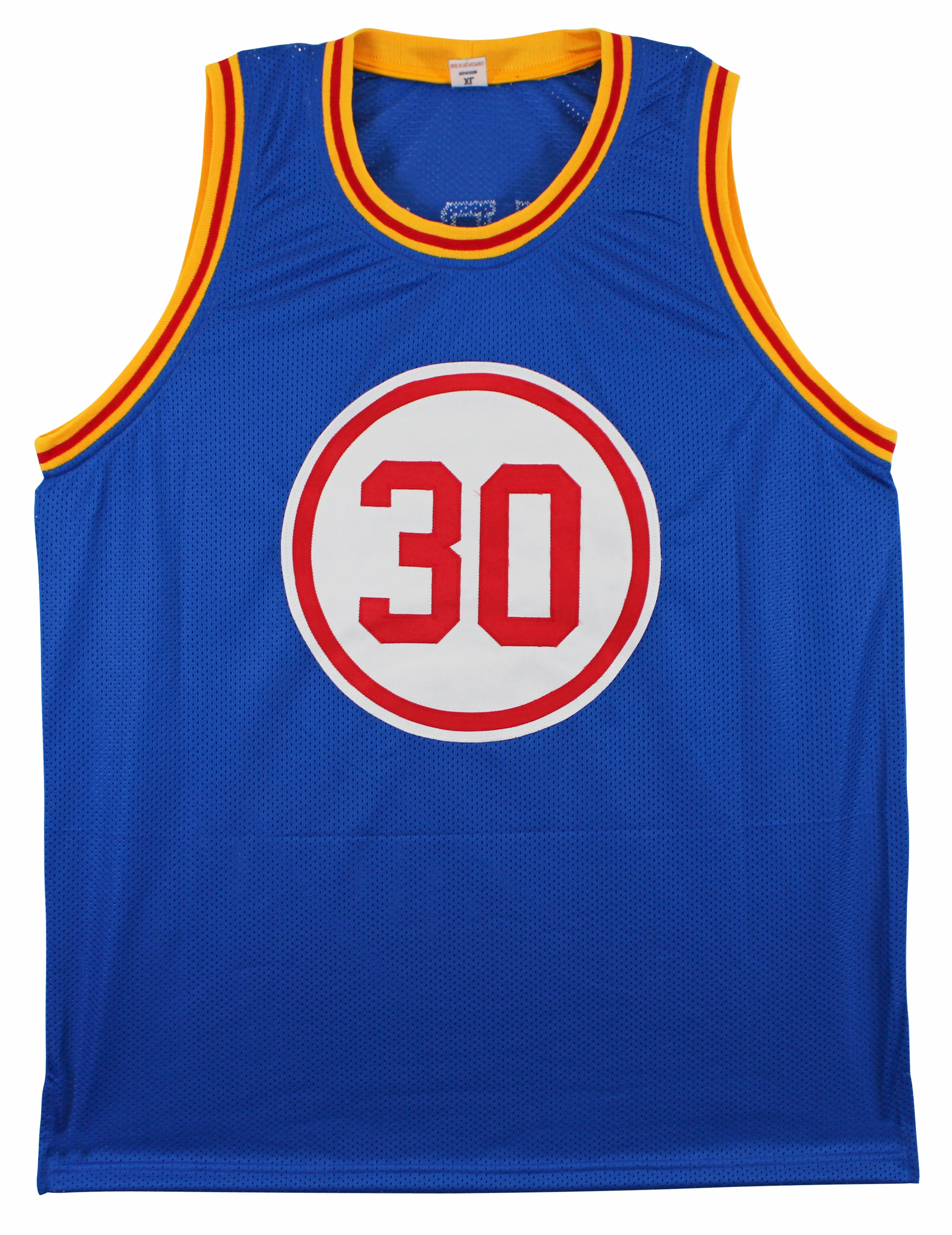 Stephen Curry Authentic Signed Blue Pro Style Jersey w/ Red #'s Autographed JSA - Image 4