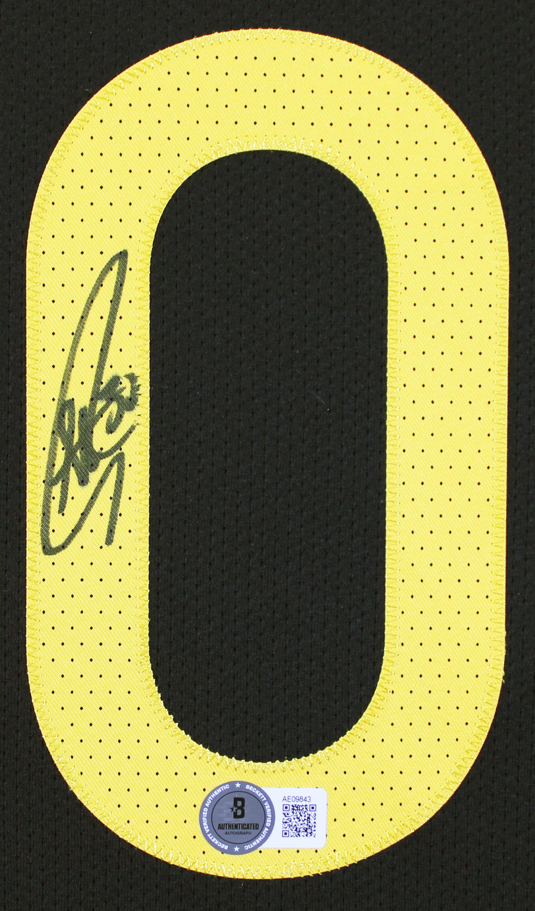 Stephen Curry Signed Black Nike Rose City Edition Authentic Framed Jersey BAS - Image 3