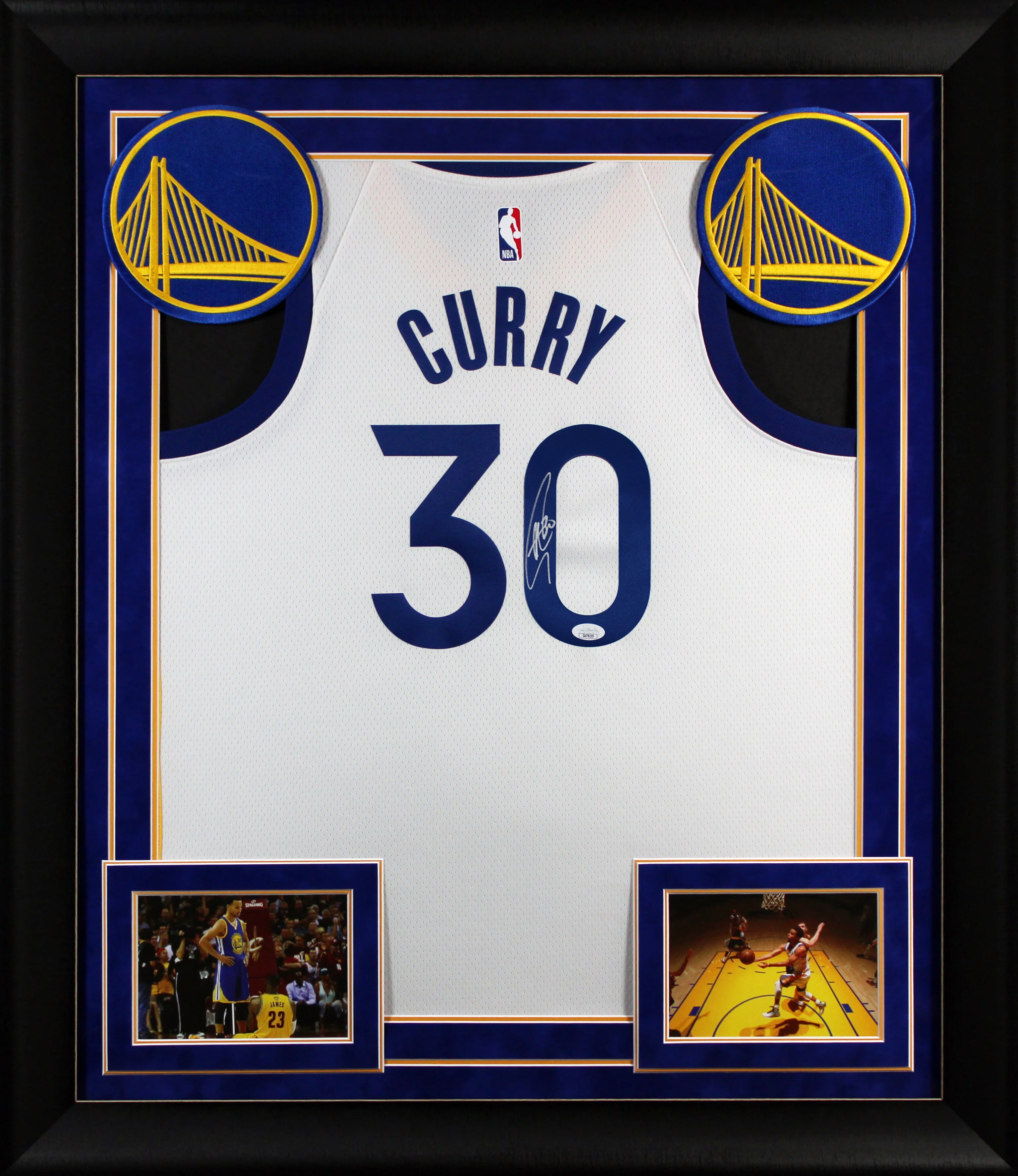 Stephen Curry Signed White Nike Association Edition Swingman Framed Jersey JSA - Image 2