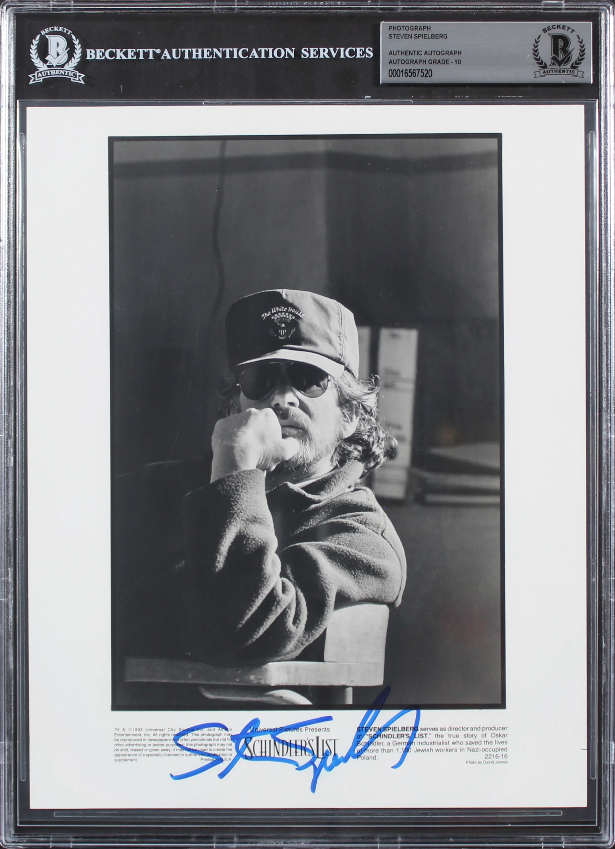 Stephen Spielberg Schindler's List Authentic Signed 8x10 Photo Auto 10! BAS Slab - Image 2