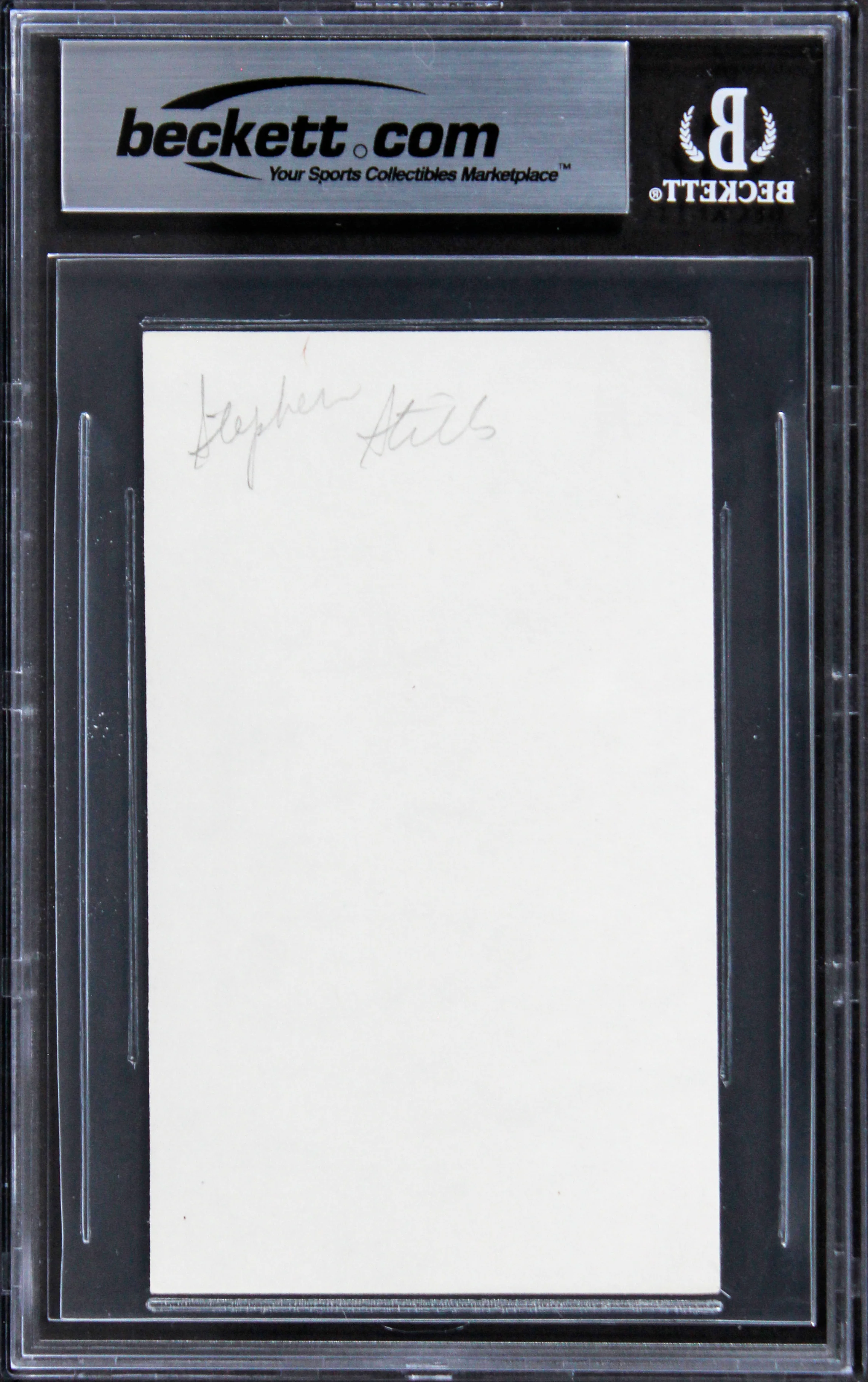 Stephen Stills Buffalo Springfield Authentic Signed 3x5 Index Card BAS Slabbed 2 - Image 3