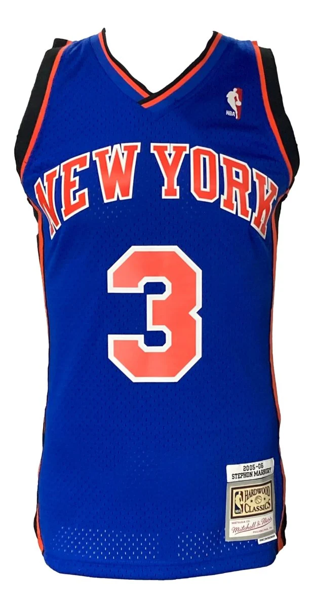 Stephon Marbury Signed New York Knicks 2005/06 M&N HWC Swingman Jersey BAS ITP - Image 3