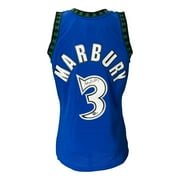 Stephon Marbury Signed Timberwolves 1996/97 M&N HWC Swingman Jersey BAS ITP - Image 6