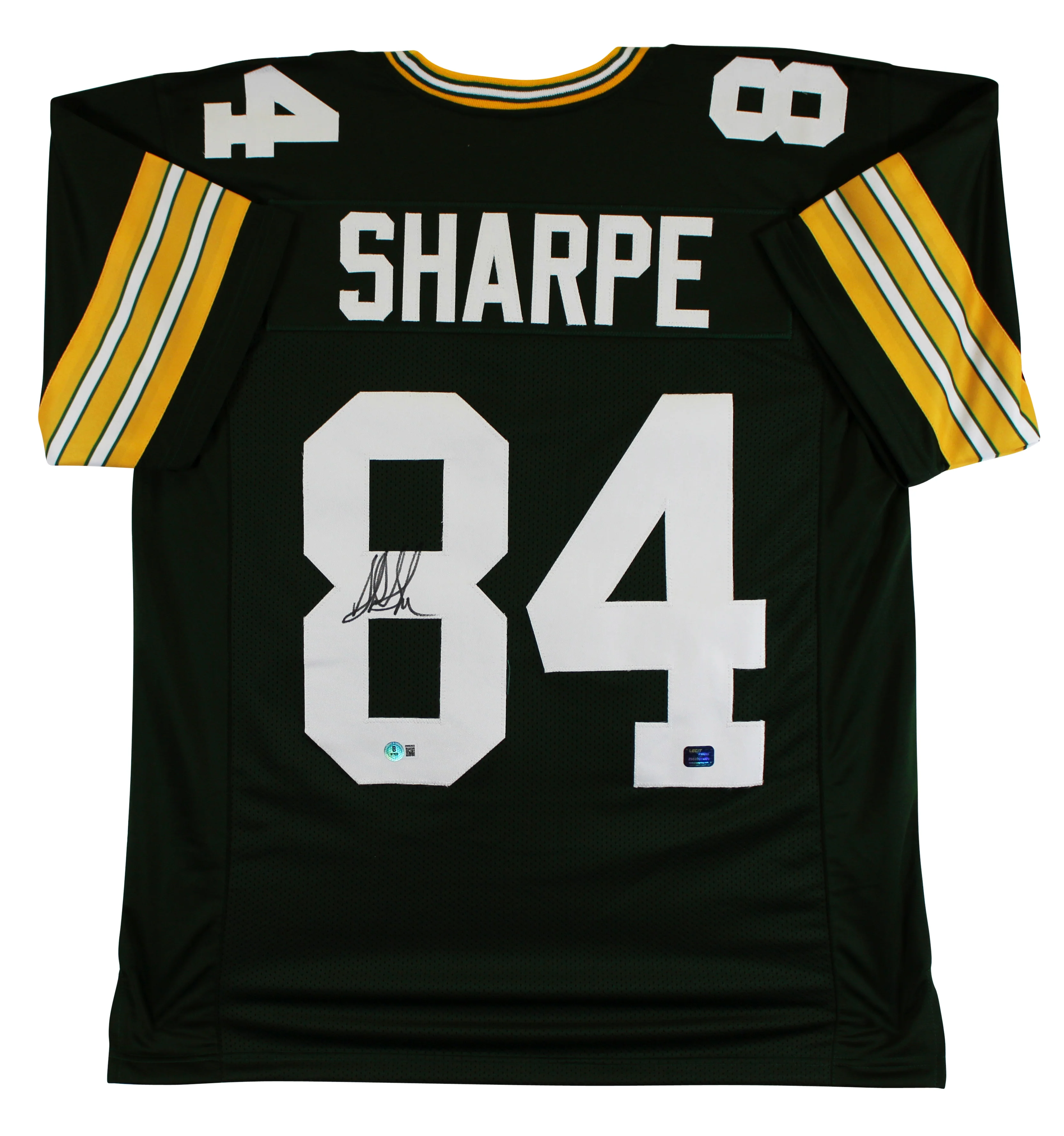 Sterling Sharpe Authentic Signed Green Pro Style Jersey BAS Witnessed - Image 2