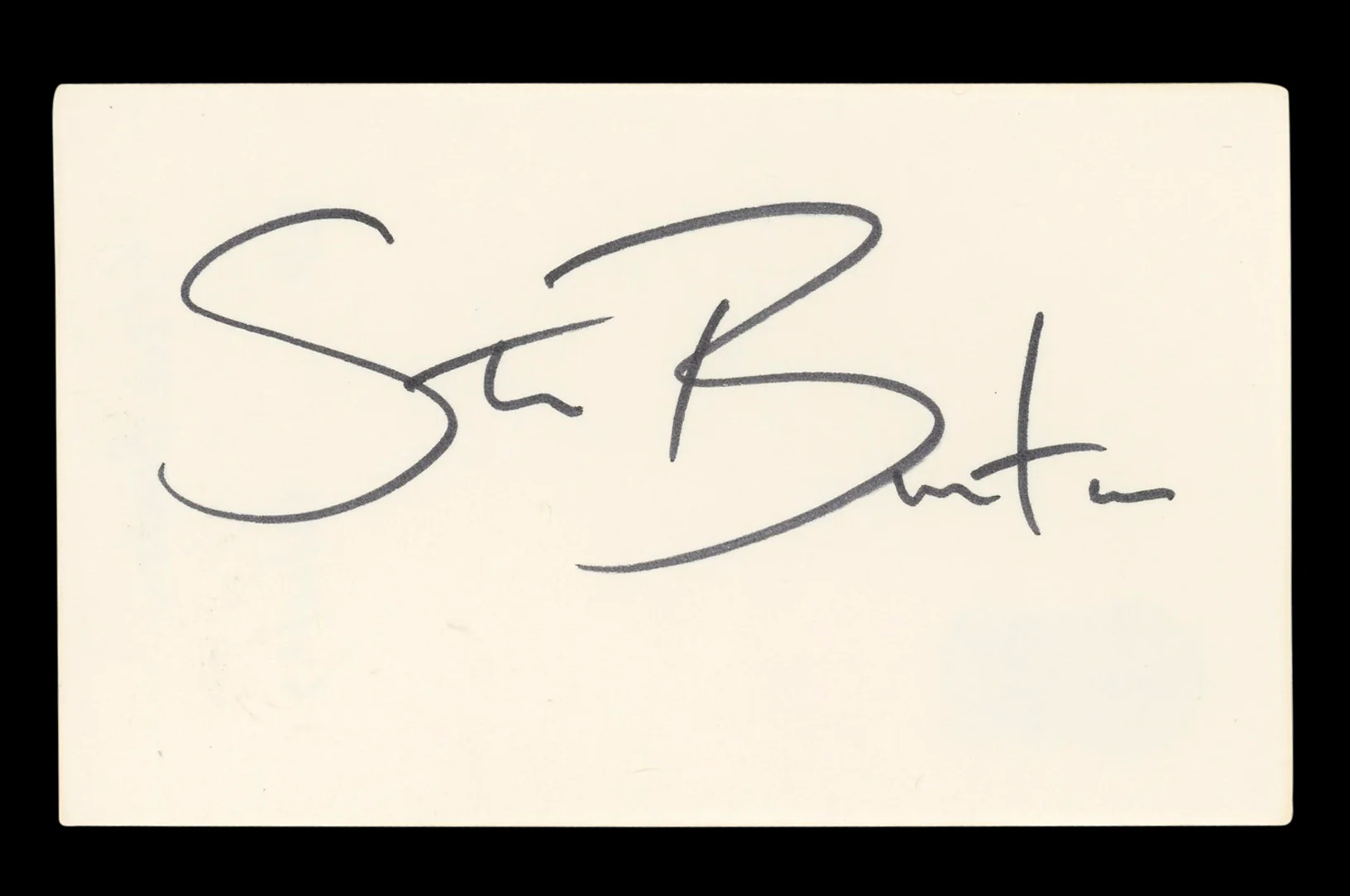 Steve Burton General Hospital Signed 3x5 Index Card Autographed BAS #AD70136 - Image 2