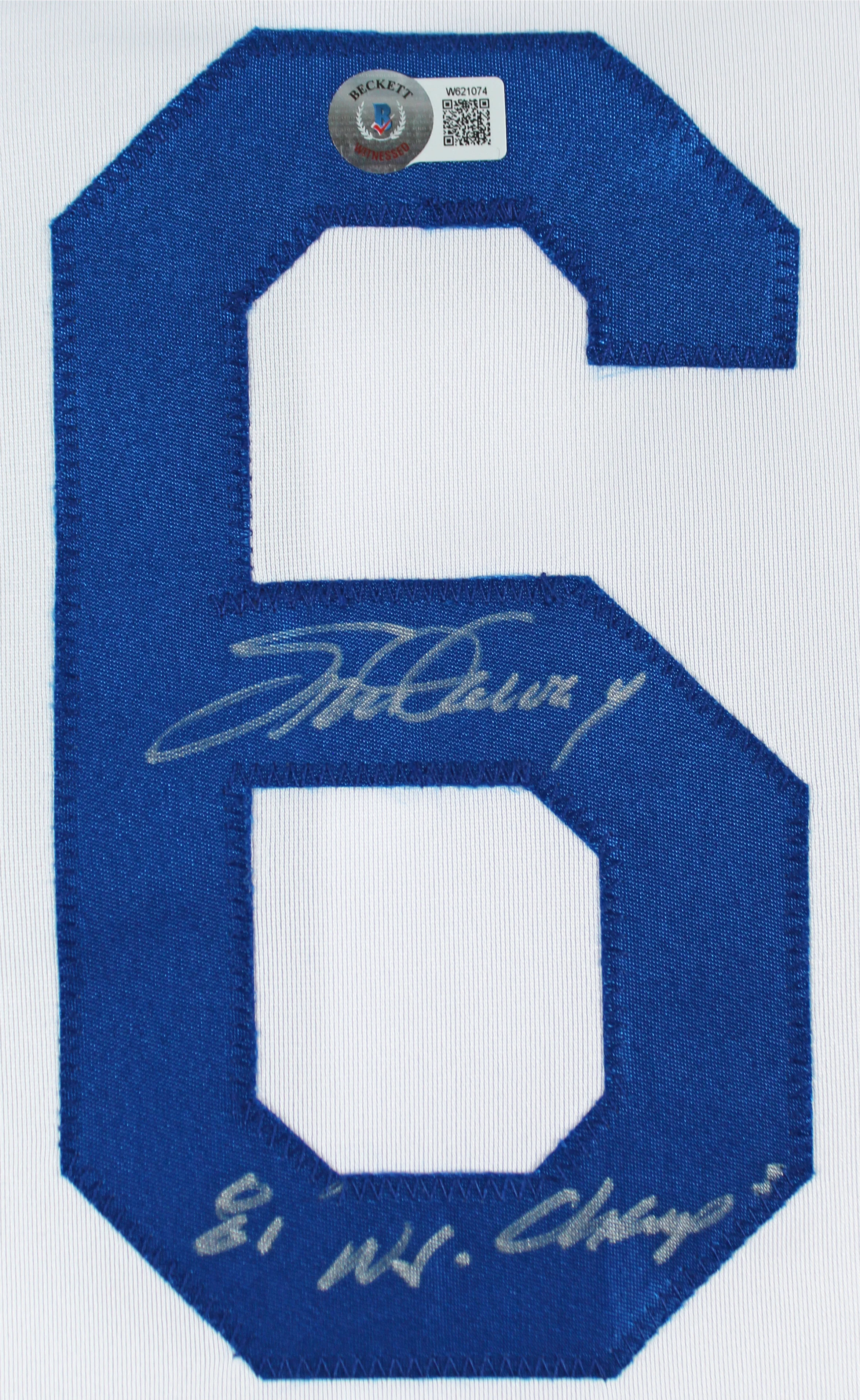 Steve Garvey "81 WS Champs" Signed White Pro Style Framed Jersey BAS Witnessed - Image 3