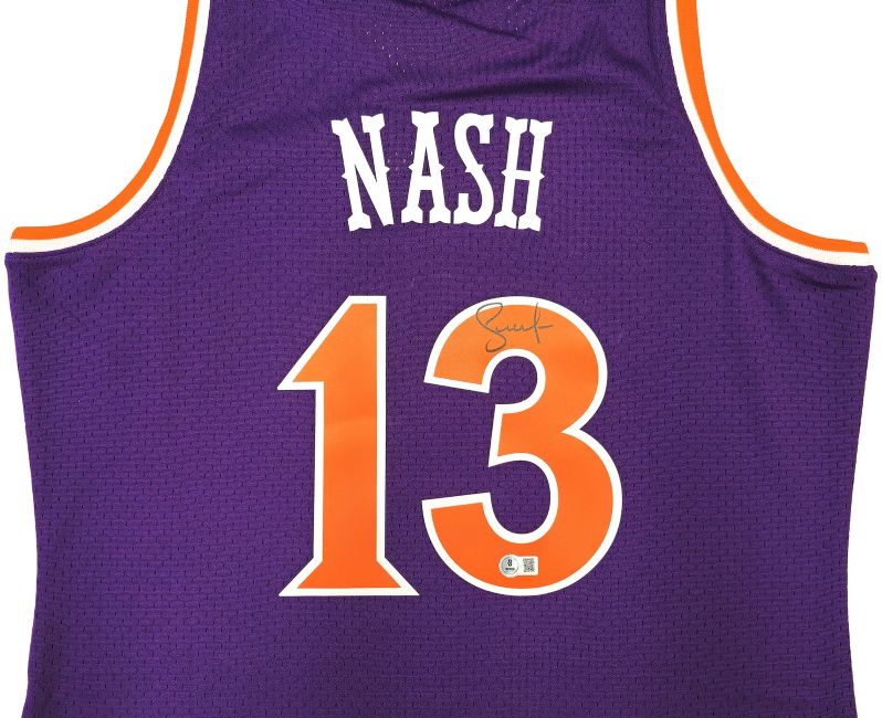 Steve Nash Signed Phoenix Suns 2005/06 M&N Swingman Jersey BAS ITP - Image 2