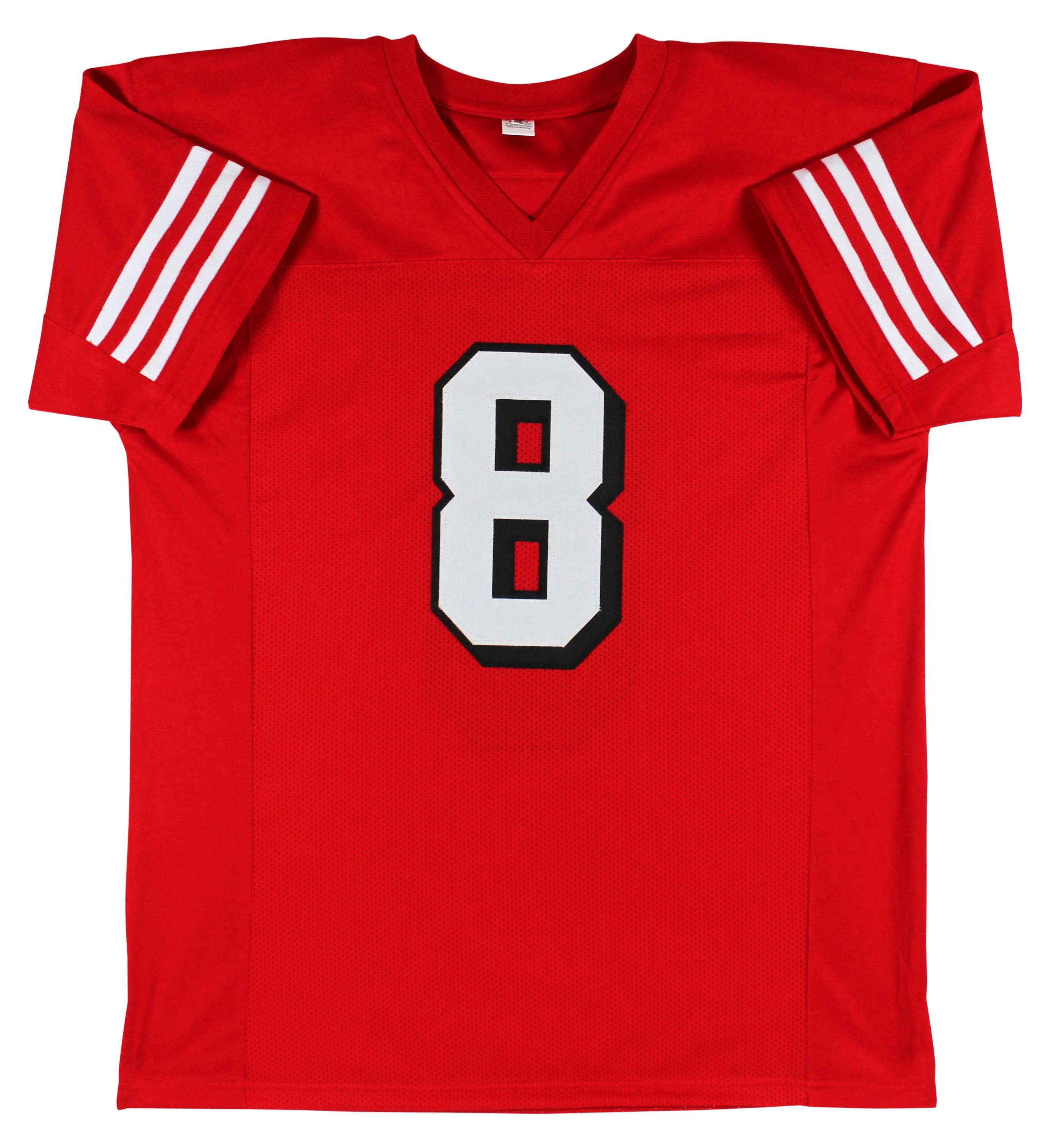 Steve Young Authentic Signed Red Pro Style Jersey w/ Dropshadow BAS - Image 4