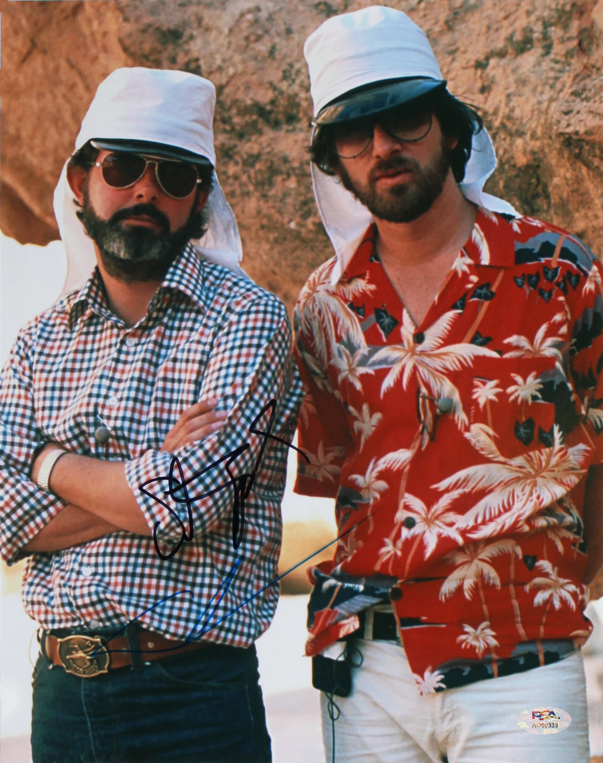Steven Spielberg & George Lucas Indiana Jones Signed 11x14 Photo PSA #AO90339 - Image 2