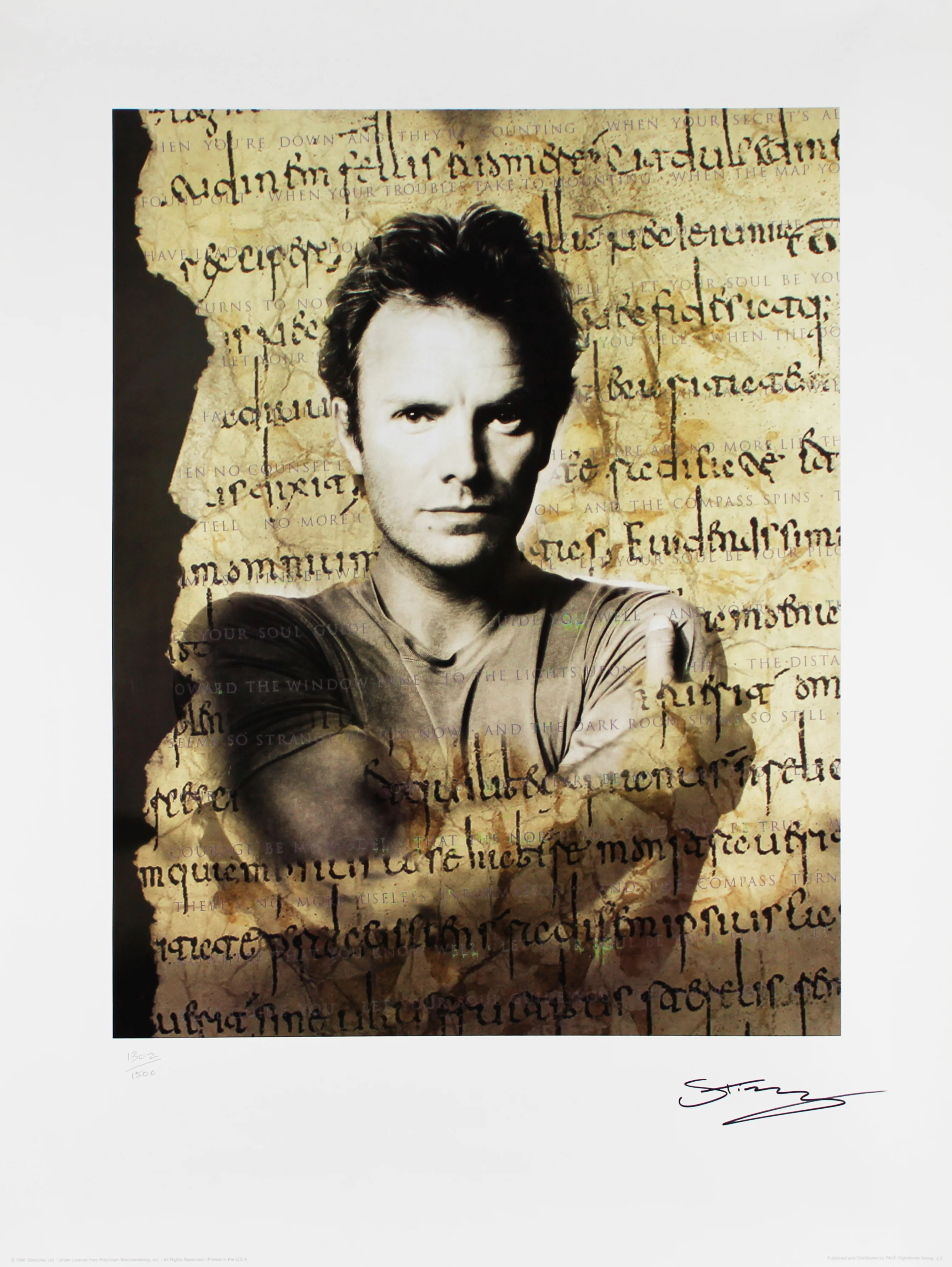 Sting The Police Authentic Signed 24x32 Lithograph LE #1302/1500 PSA/DNA #Y00836 - Image 2