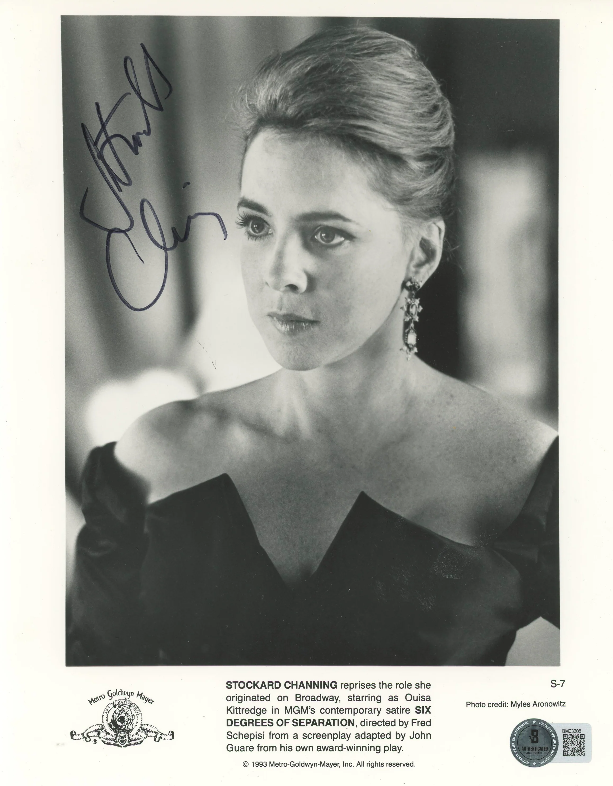Stockard Channing Six Degrees Of Separation Signed 8x10 Photo BAS #BM03308