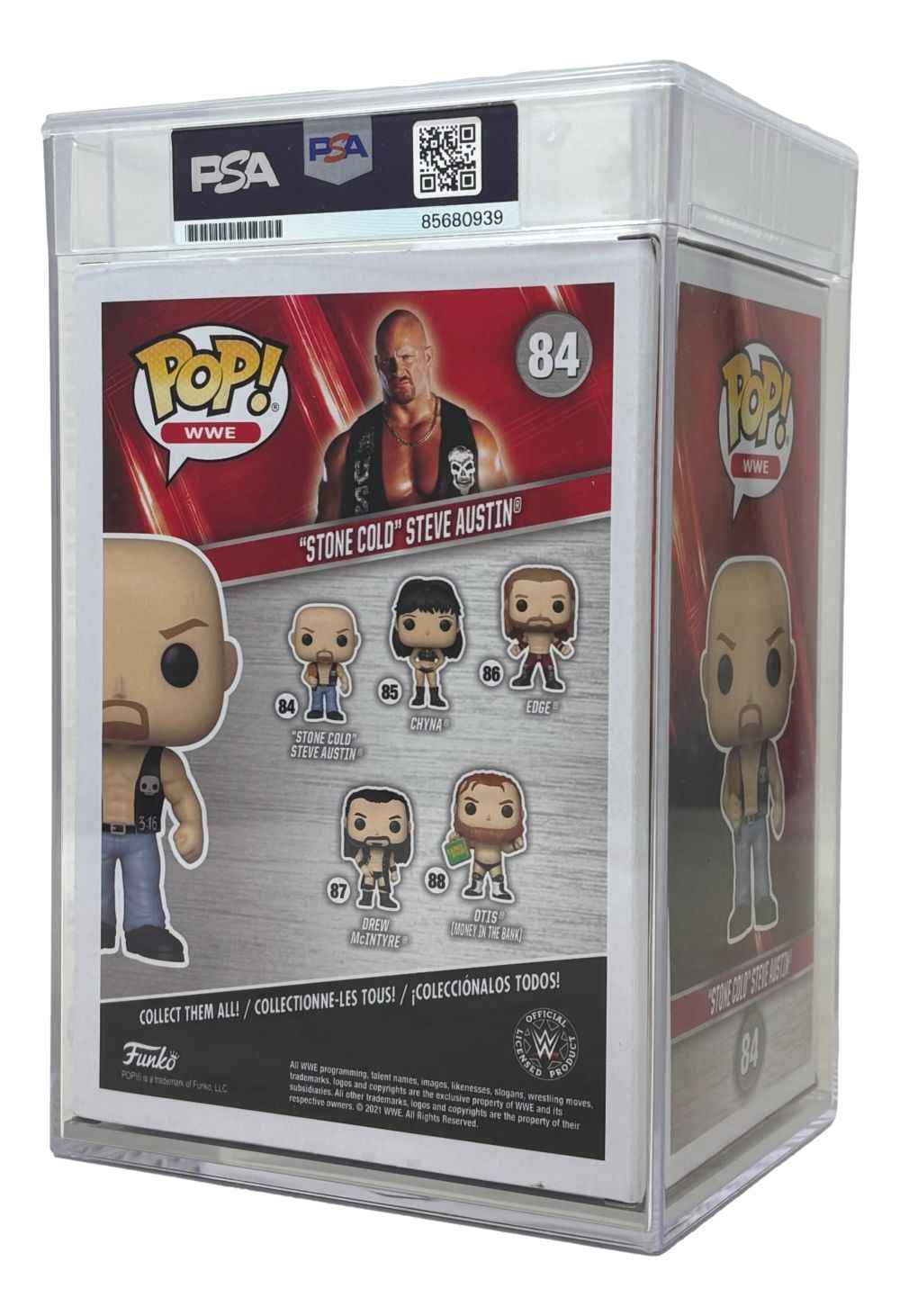Stone Cold Steve Austin Signed WWE Funko Pop #84 PSA Encapsulated - Image 2