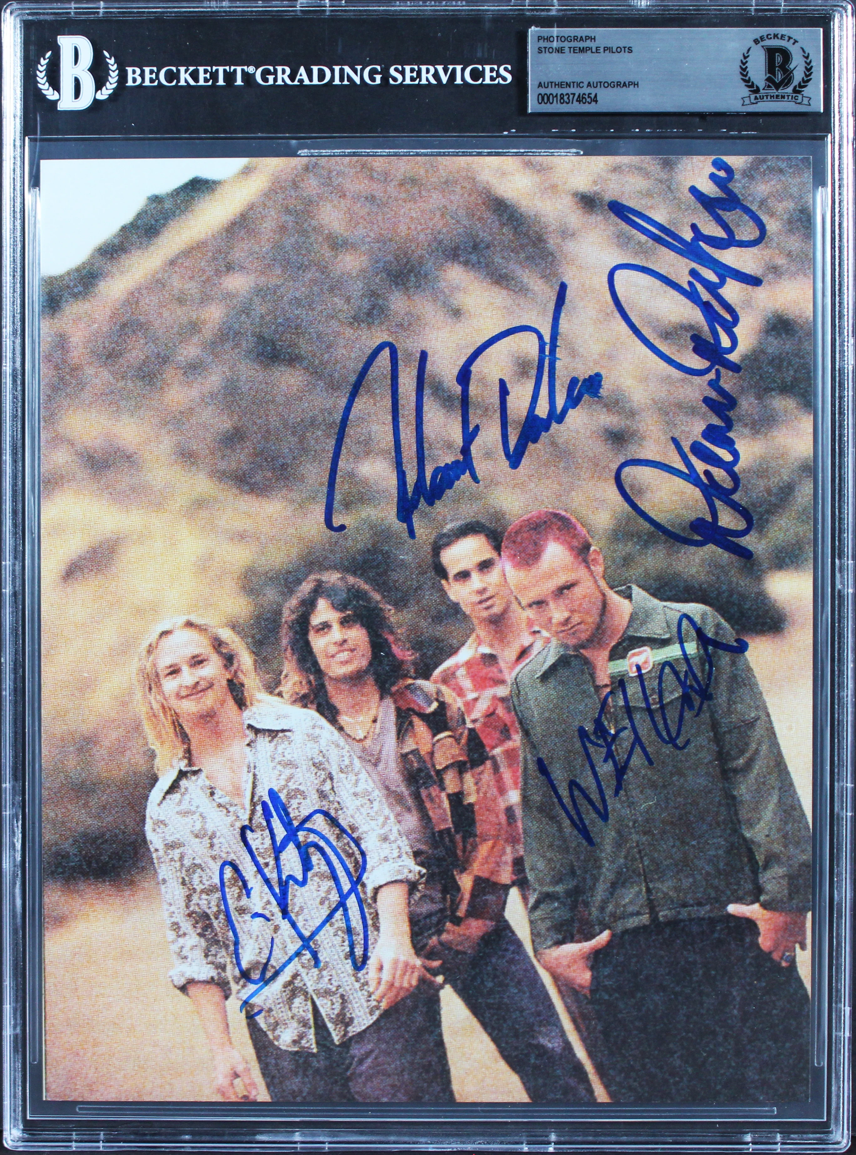 STP (4) Weiland, DeLeo, DeLeo, and Kretz Authentic Signed 8x10 Photo BAS Slabbed