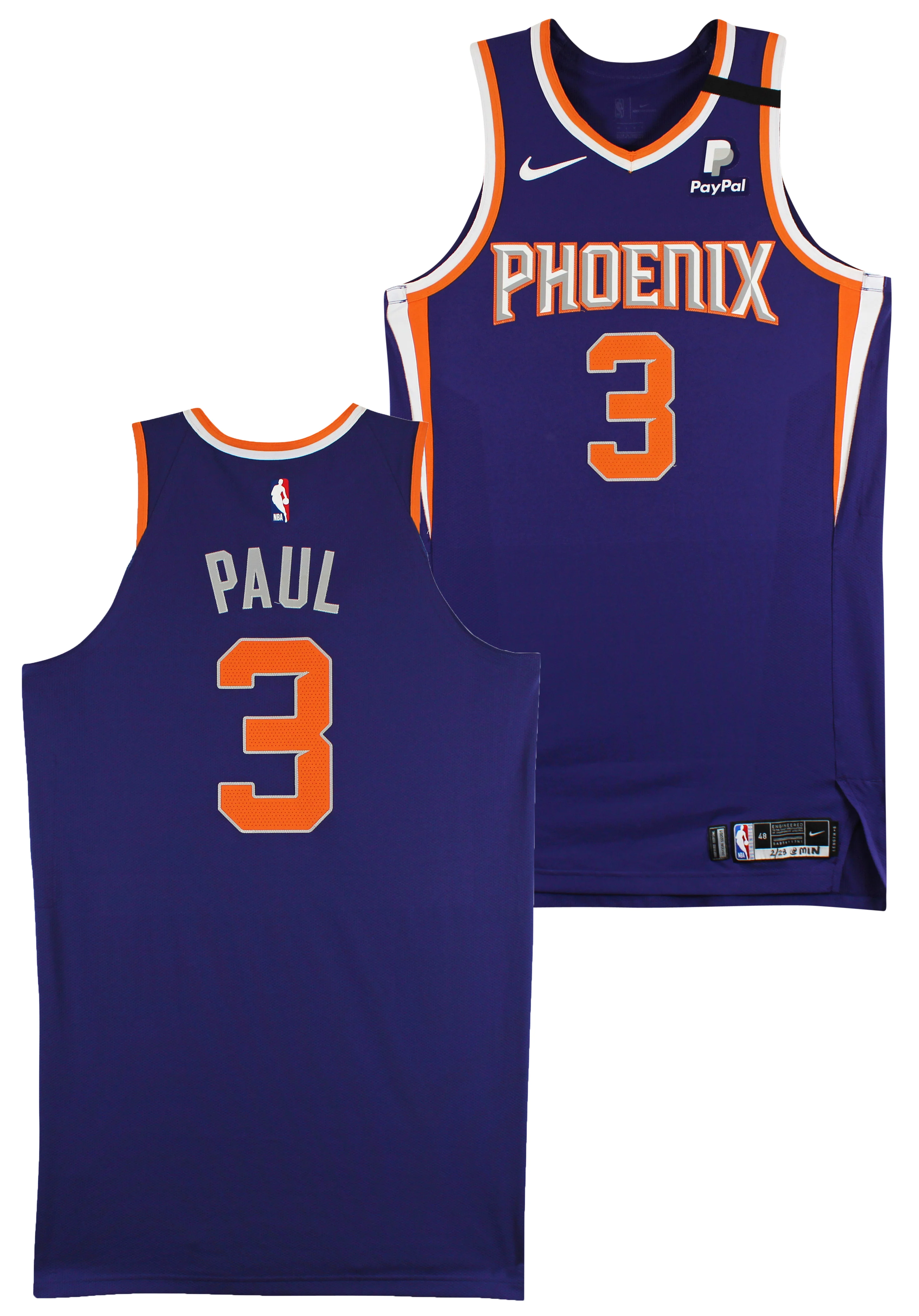 Suns Chris Paul 2/28/2021 Game Worn Purple Nike Size 48 +6 Length Jersey NBA LOA - Image 2
