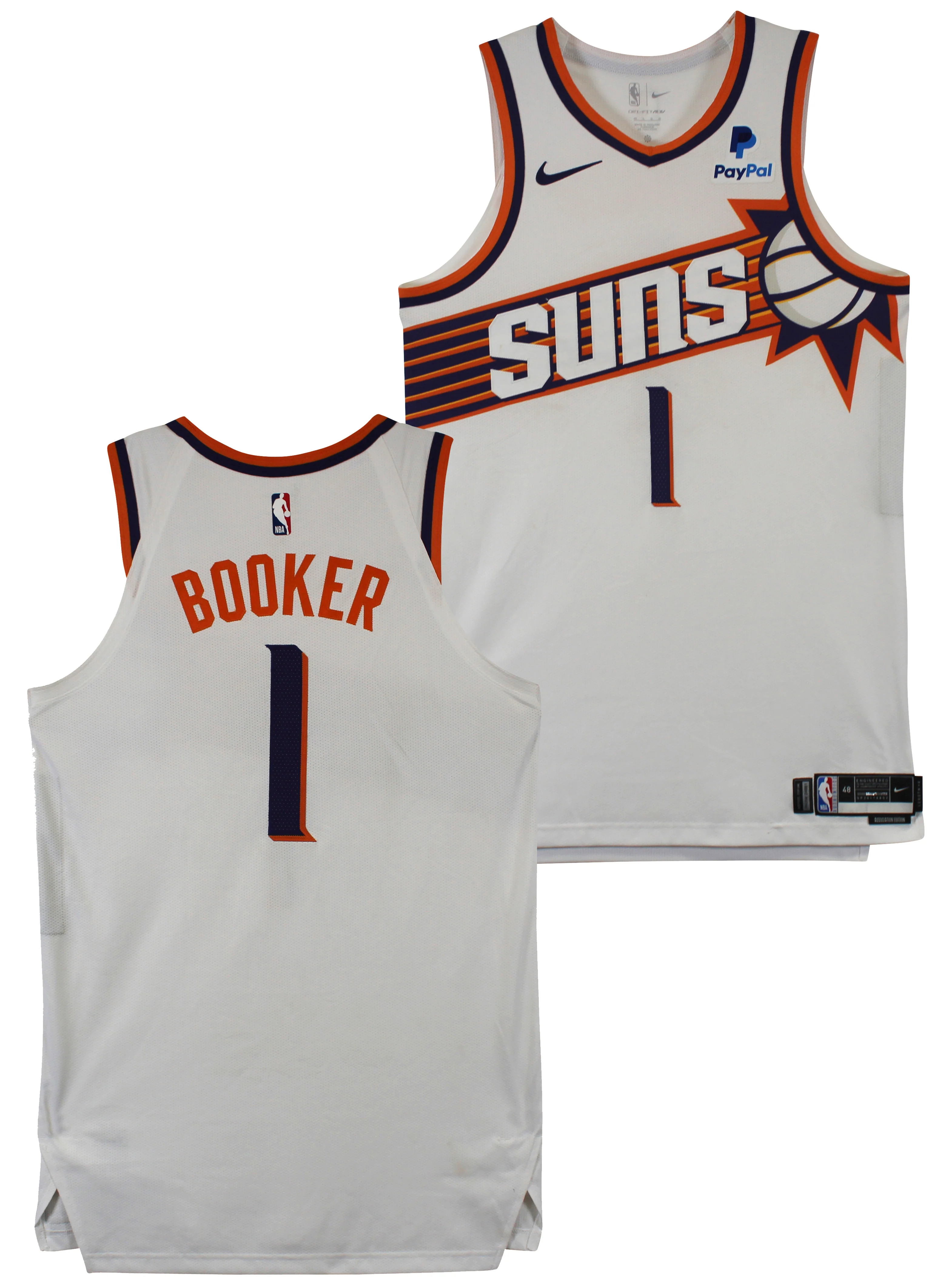 Suns Devin Booker Game Worn 11/19/23 Vs Utah White Nike Jersey Photomatched! RGU - Image 2