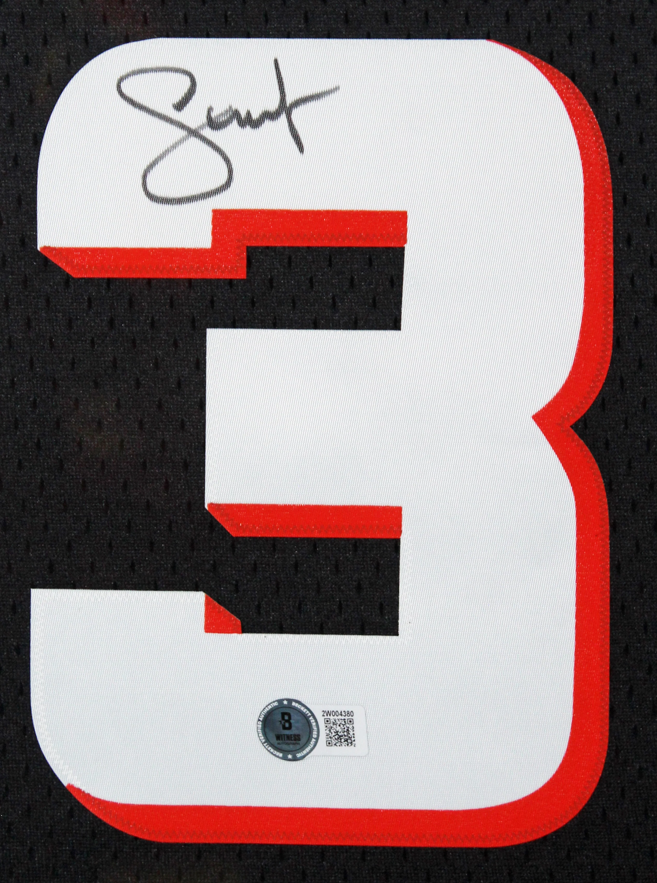 Suns Steve Nash Signed Black M&N 1996-97 HWC Swingman Framed Jersey BAS Witness - Image 3