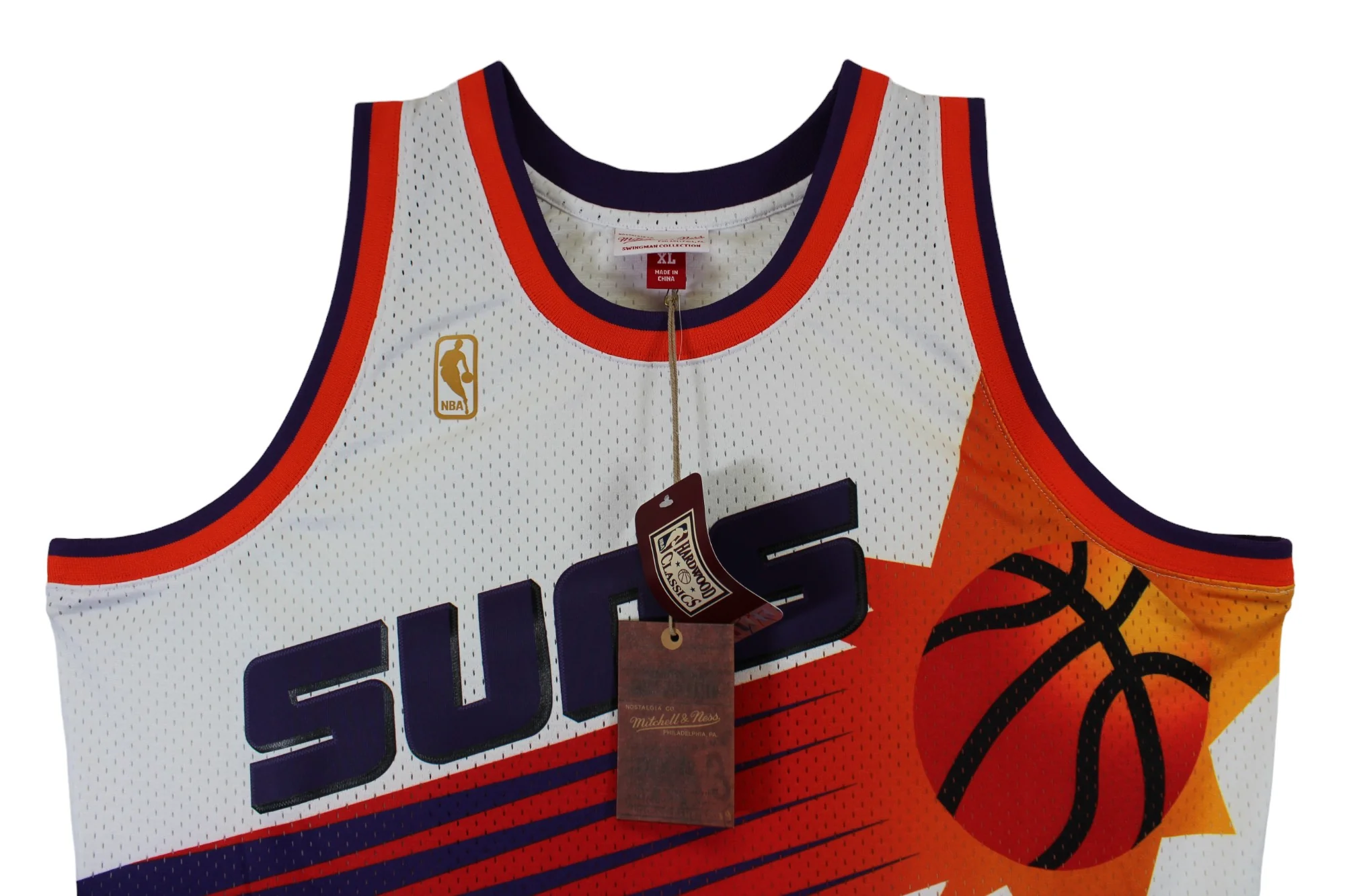 Suns Steve Nash Signed White M&N 1996-97 HWC Swingman Jersey BAS Witnessed - Image 6