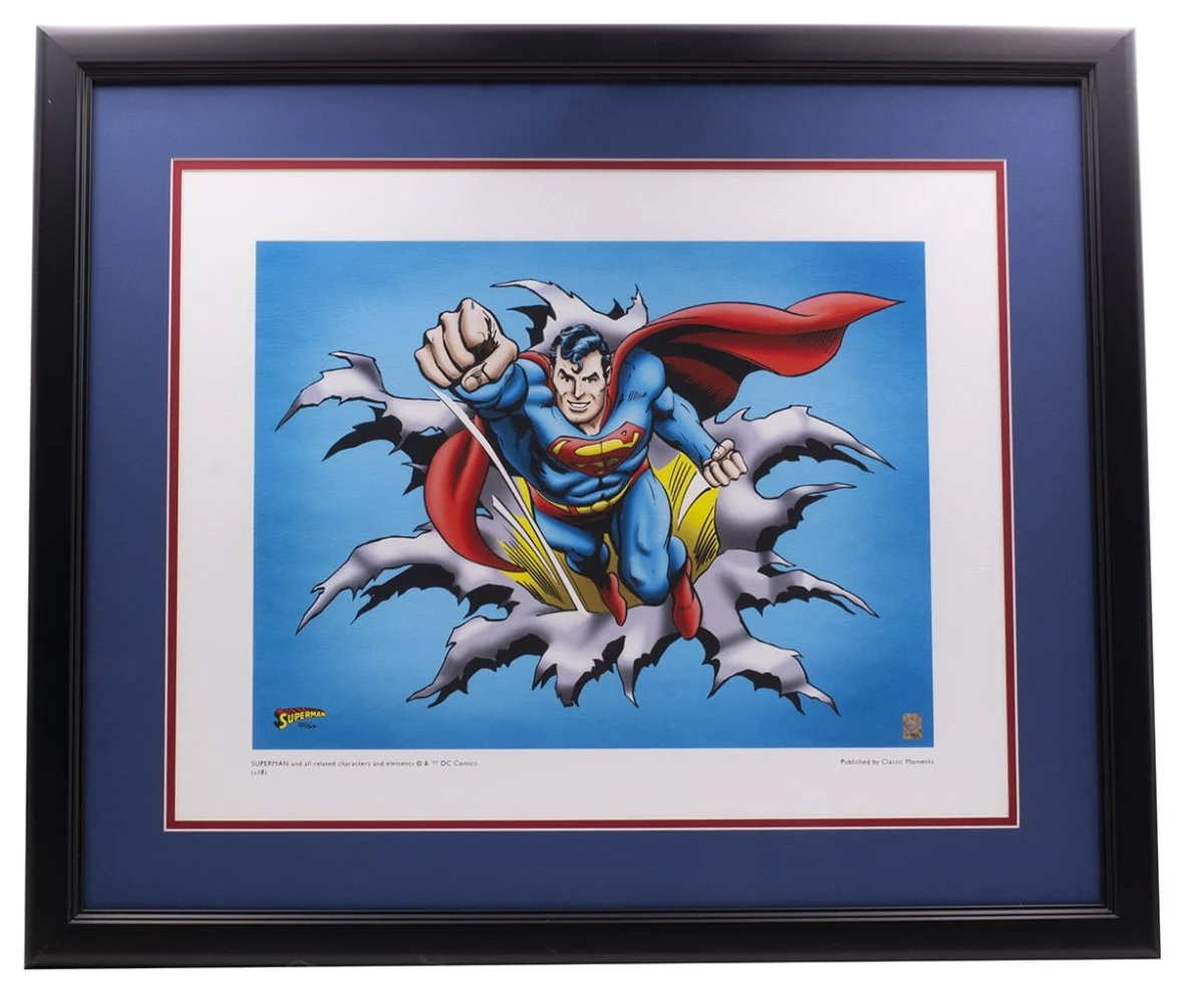 Superman Fist Forward 12x16 Framed DC Comic Limited Edition Giclee - Image 6