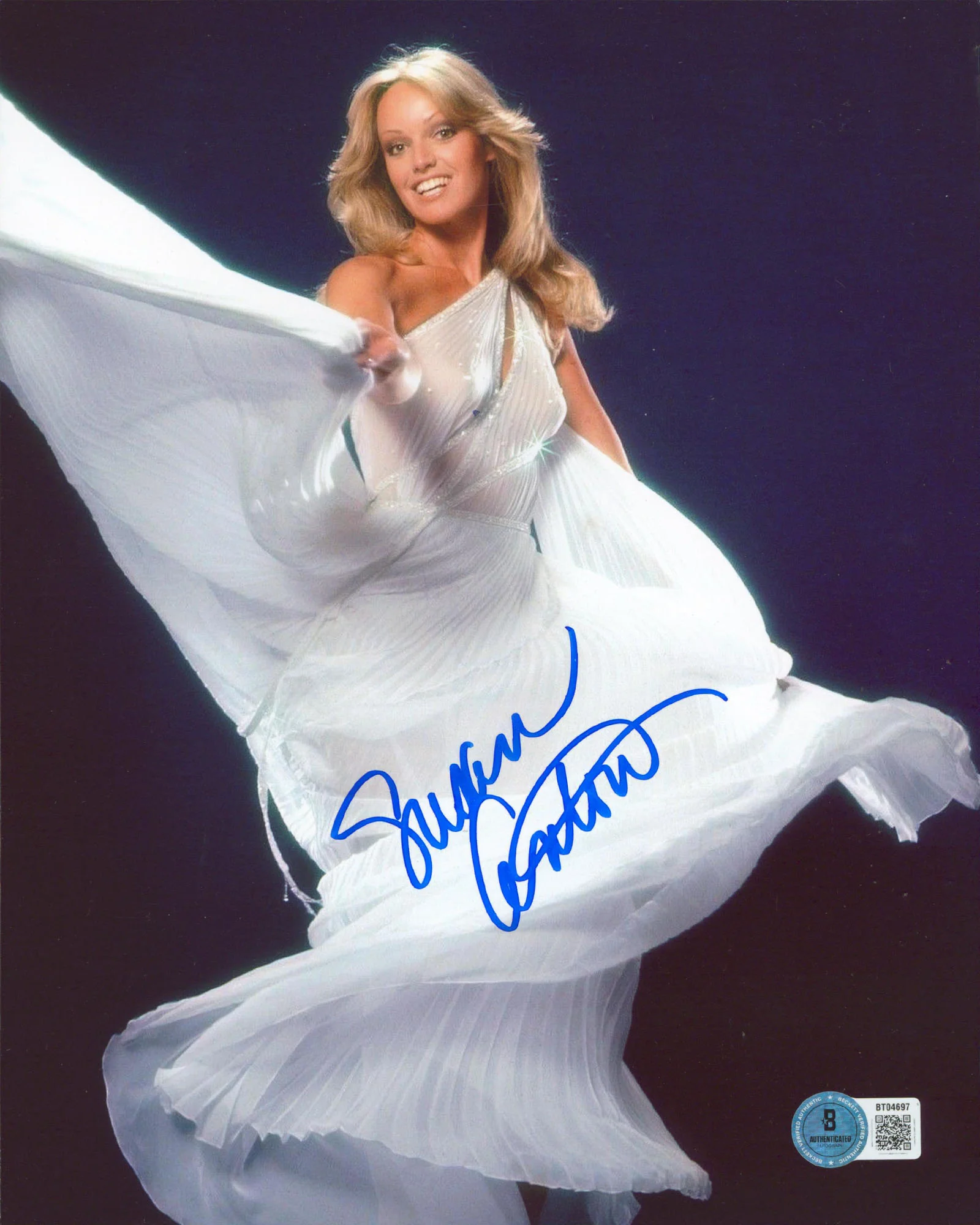 Susan Anton Goldengirl Authentic Signed 8x10 Vertical Photo BAS 6