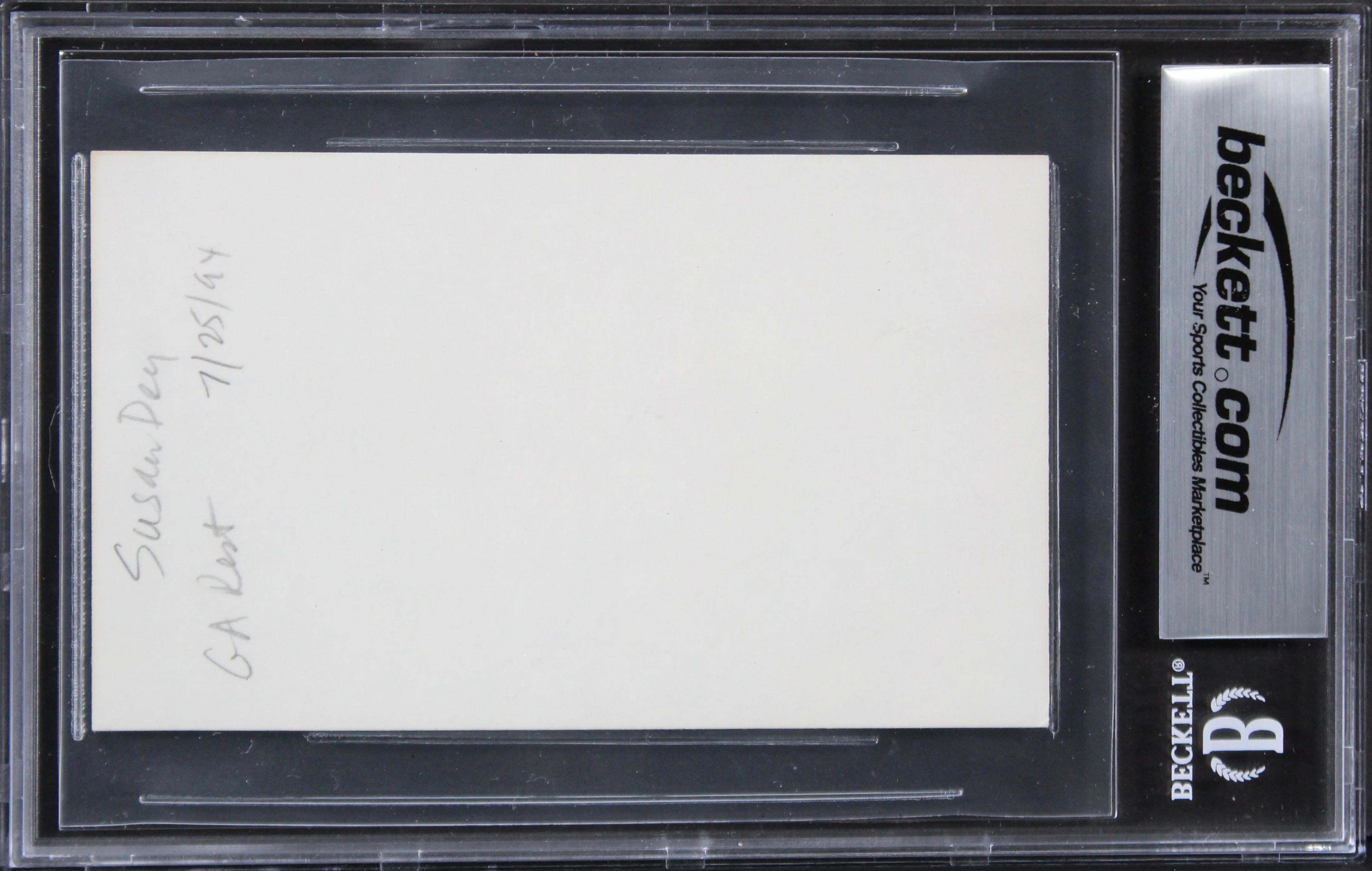 Susan Dey The Partridge Family Signed 3x5 Index Card w/ Black Sig BAS Slabbed - Image 3