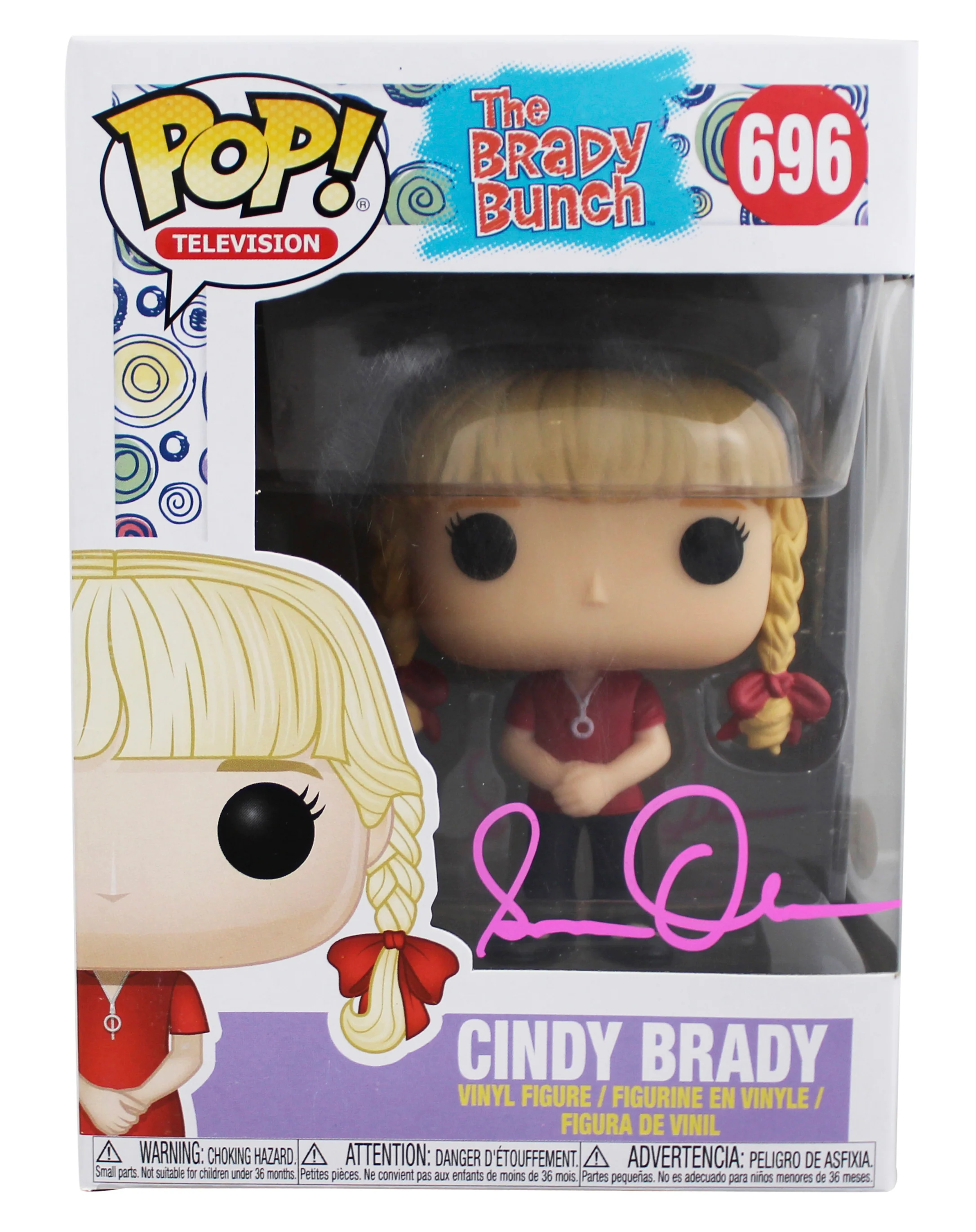 Susan Olsen Brady Bunch Signed Cindy #696 Funko Pop Vinyl Figure JSA #AE68579 - Image 2