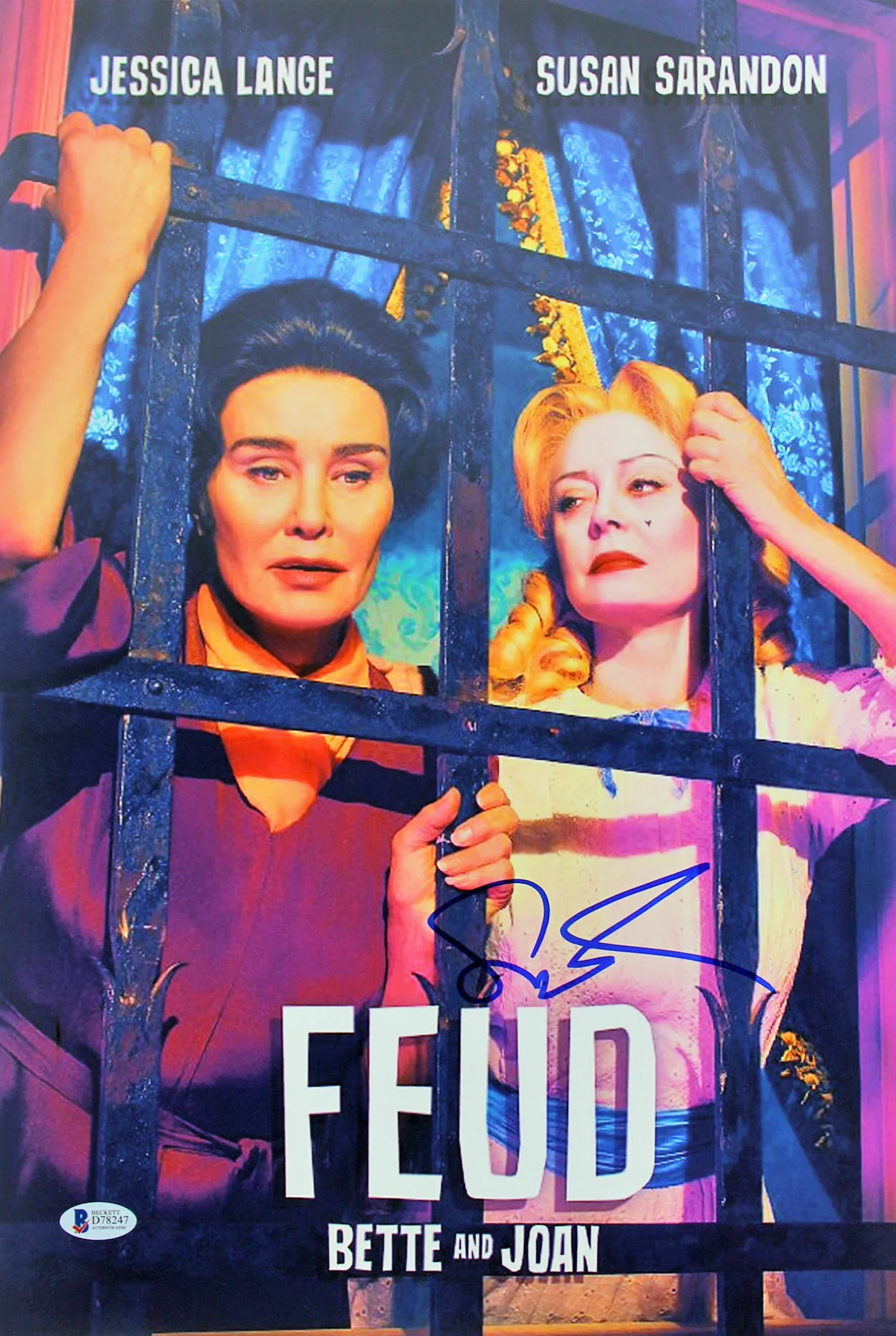 Susan Sarandon Feud Bette and Joan Authentic Signed 12x18 Photo BAS #D78247 - Image 2