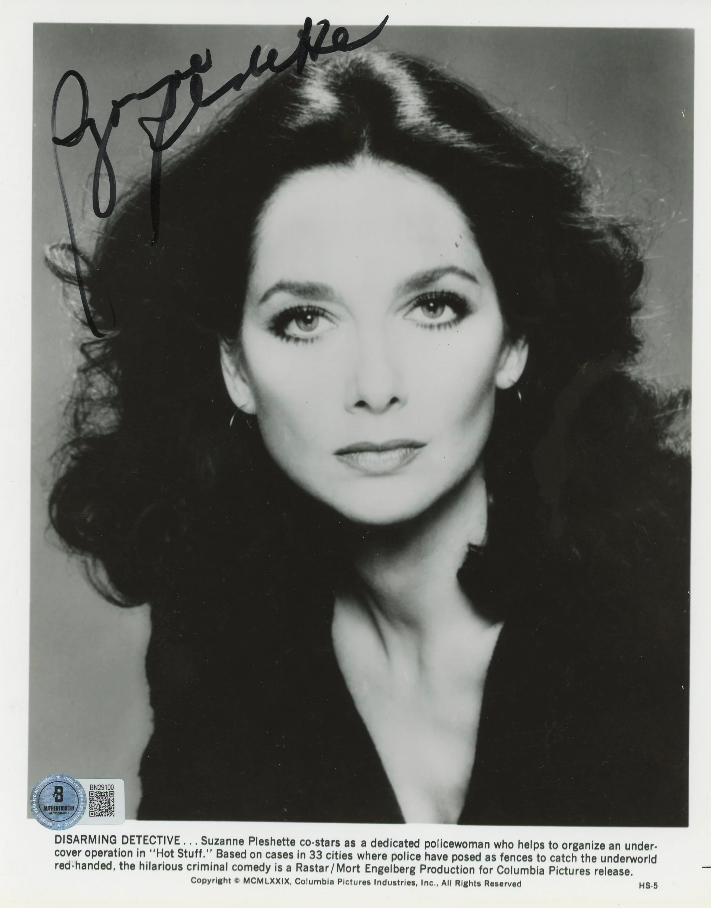 Suzanne Pleshette Hot Stuff Authentic Signed 8x10 Photo Autographed BAS #BN29100