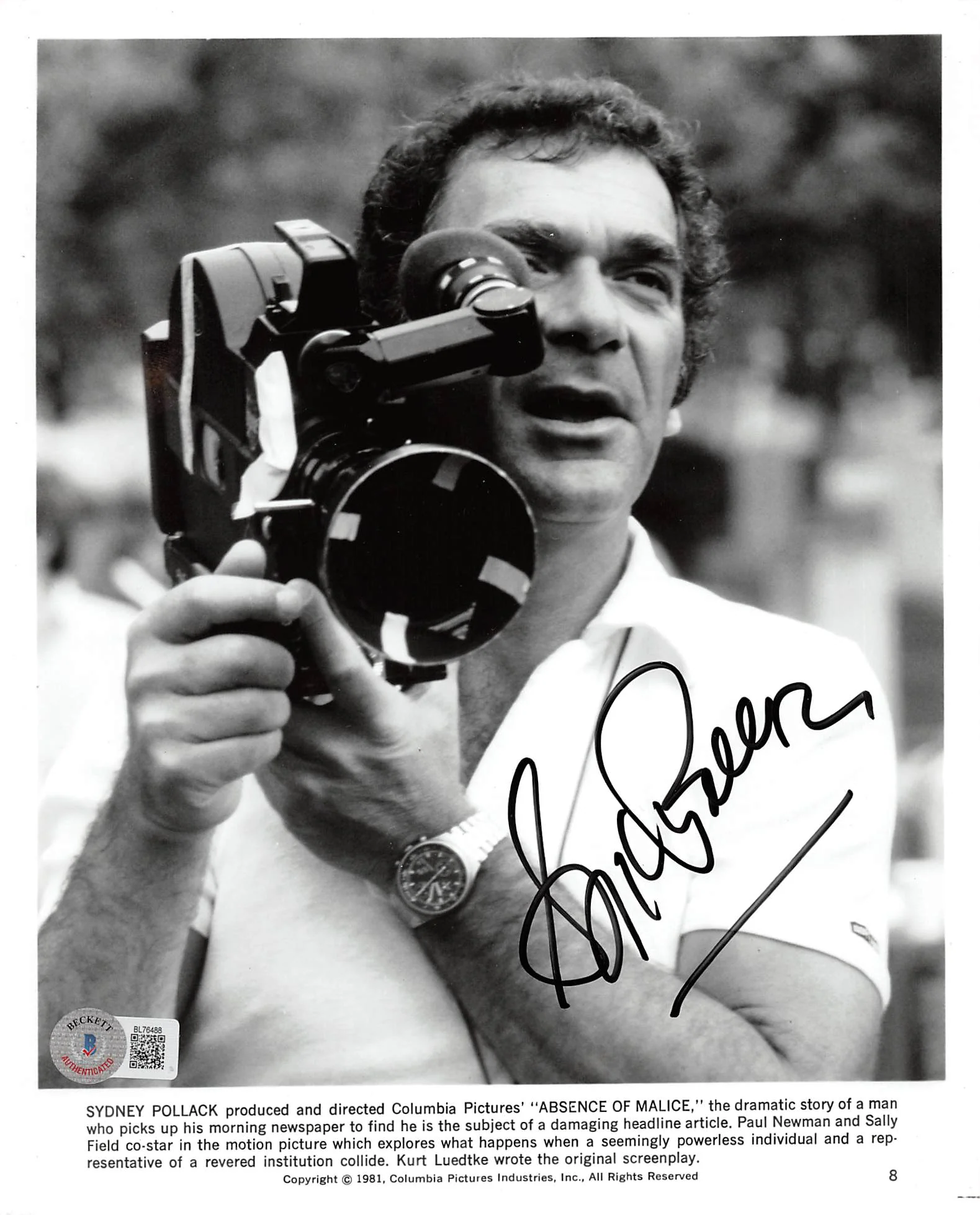 Sydney Pollack Absence of Malice Authentic Signed 8x10 Photo BAS #BL76488