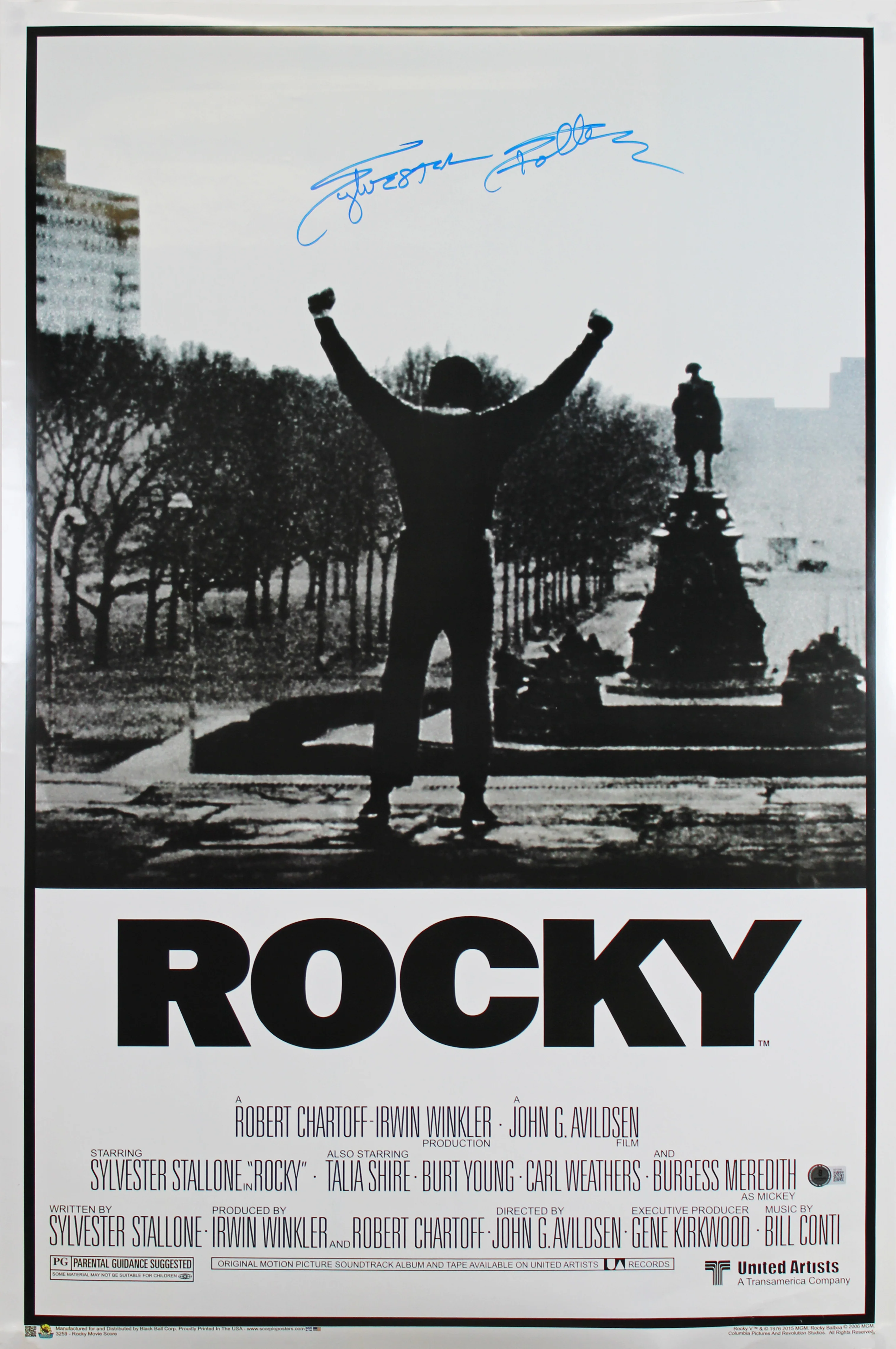 Sylvester Stallone Rocky Authentic Signed & Framed 24x36 Poster Autographed BAS - Image 3