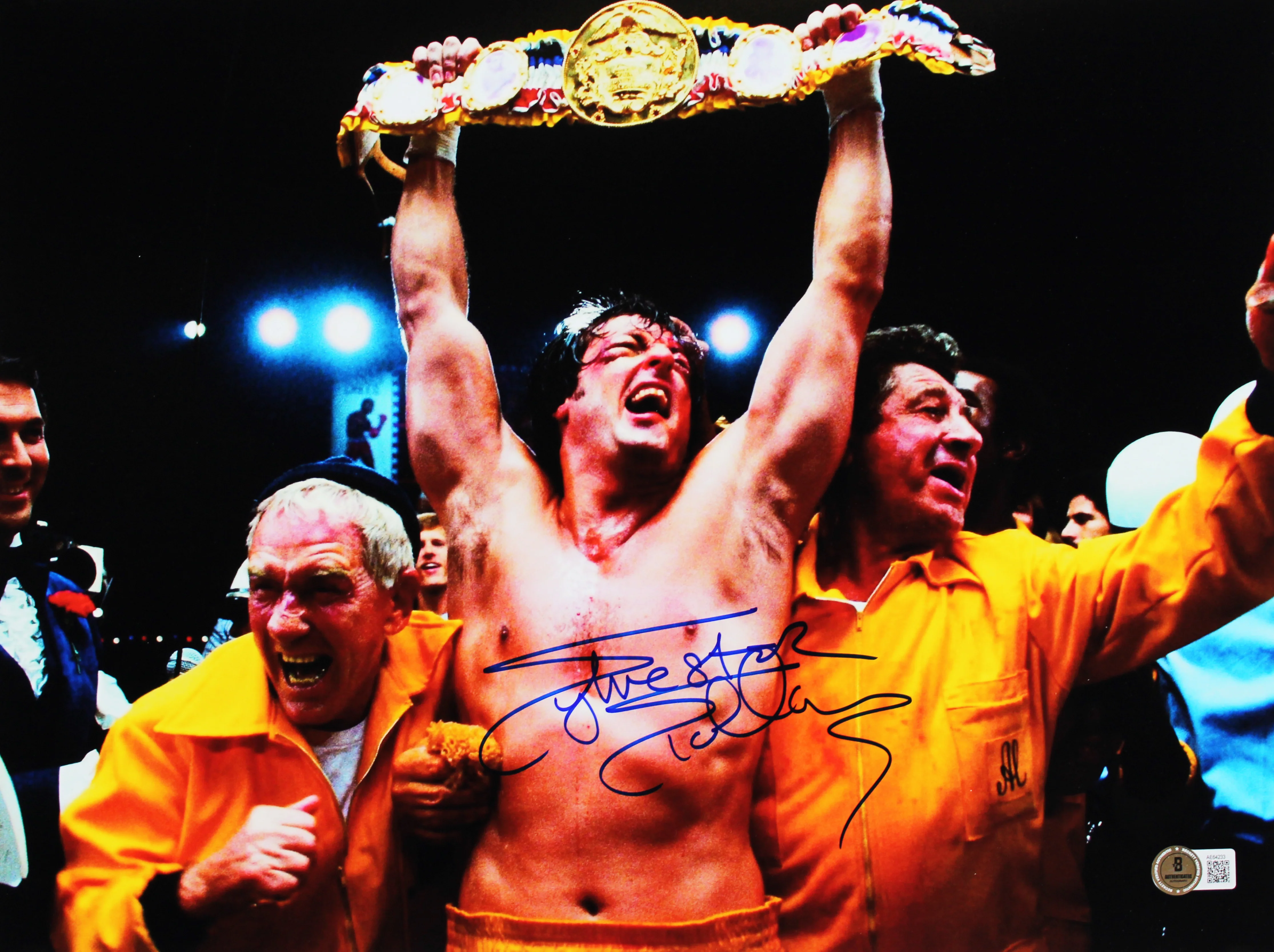 Sylvester Stallone Rocky II Authentic Signed Horizontal Belt 12x16 Photo BAS - Image 2