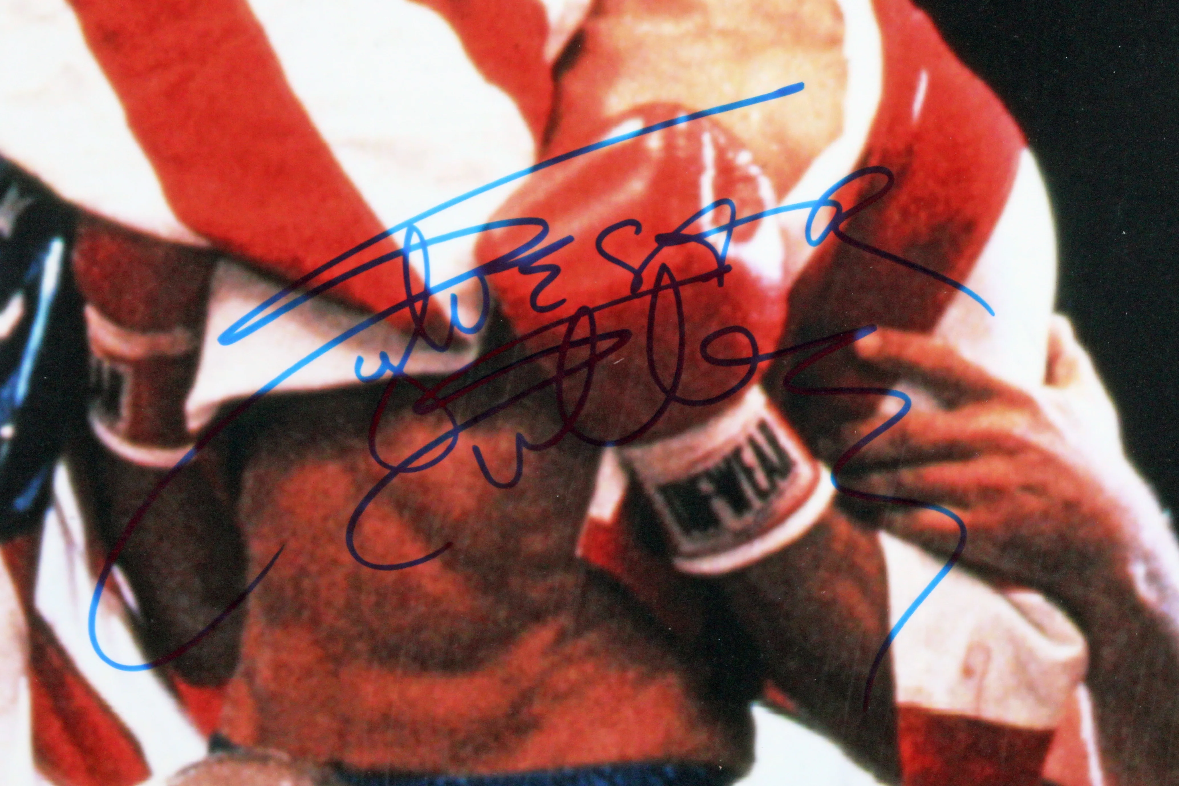 Sylvester Stallone Rocky Signed Horizontal Flag 16x24 Photo BAS #AE09500 - Image 3